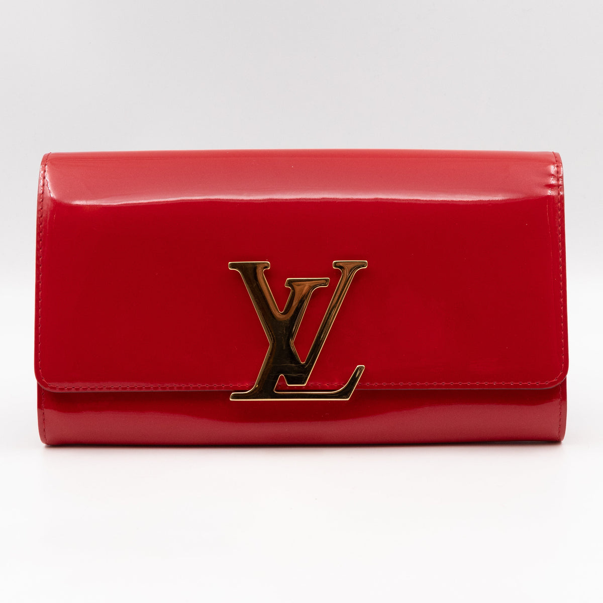 Louise Clutch Red Vernis Gold