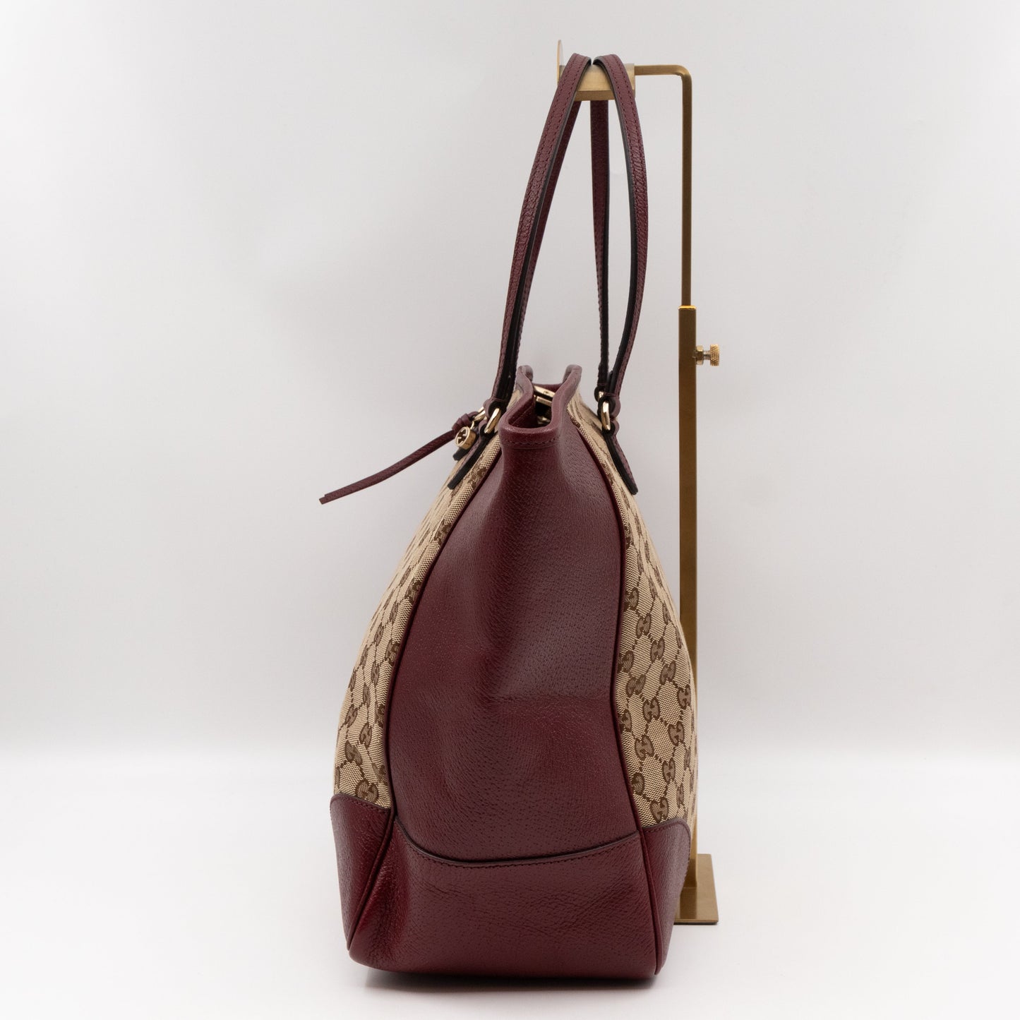Bree Original Tote Medium GG Canvas Burgundy Leather