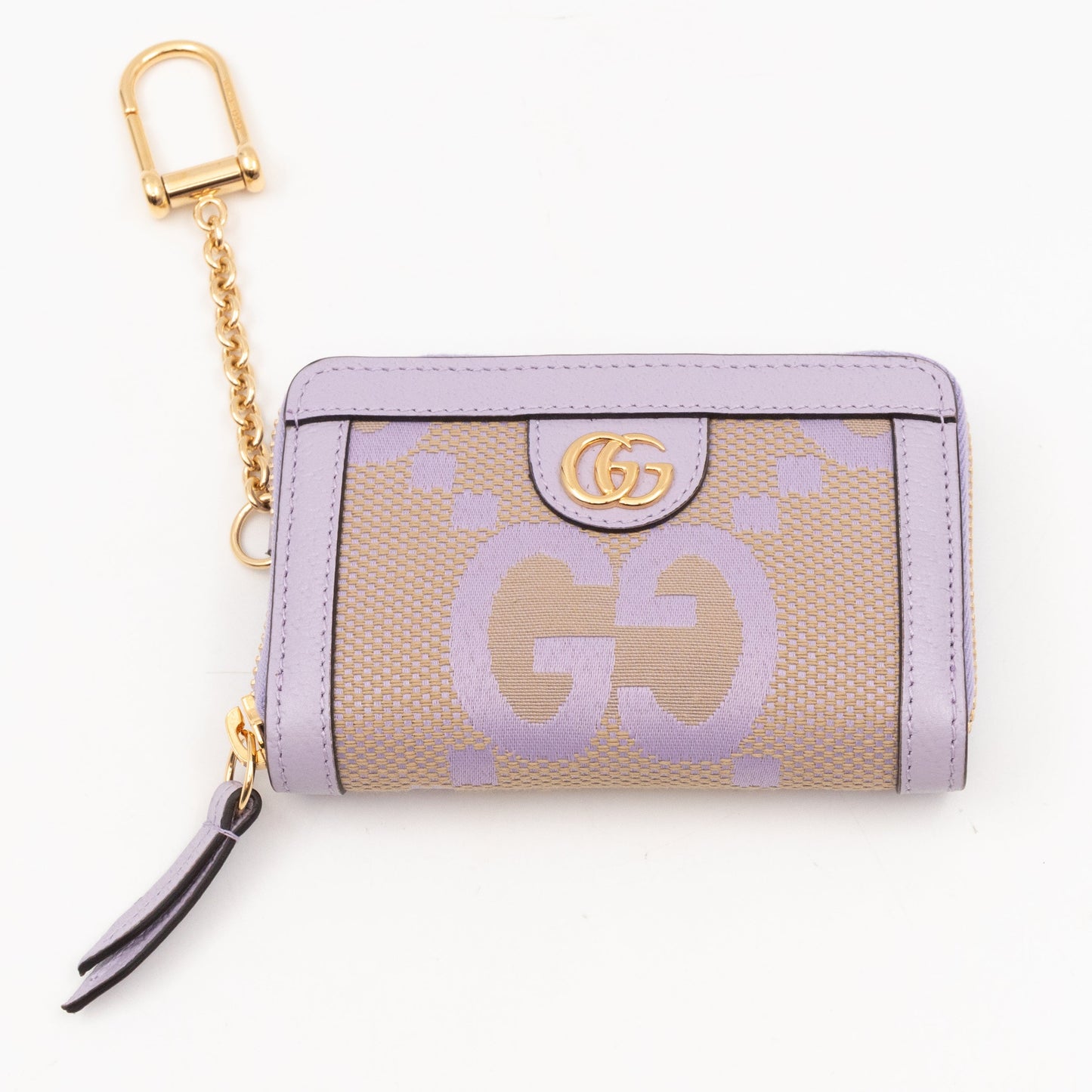 Gucci Ophidia Zip Around Card Case Lilac
