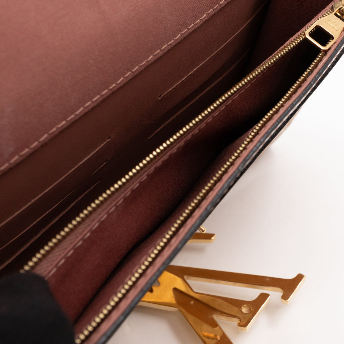 Louise Clutch Beige Vernis Gold