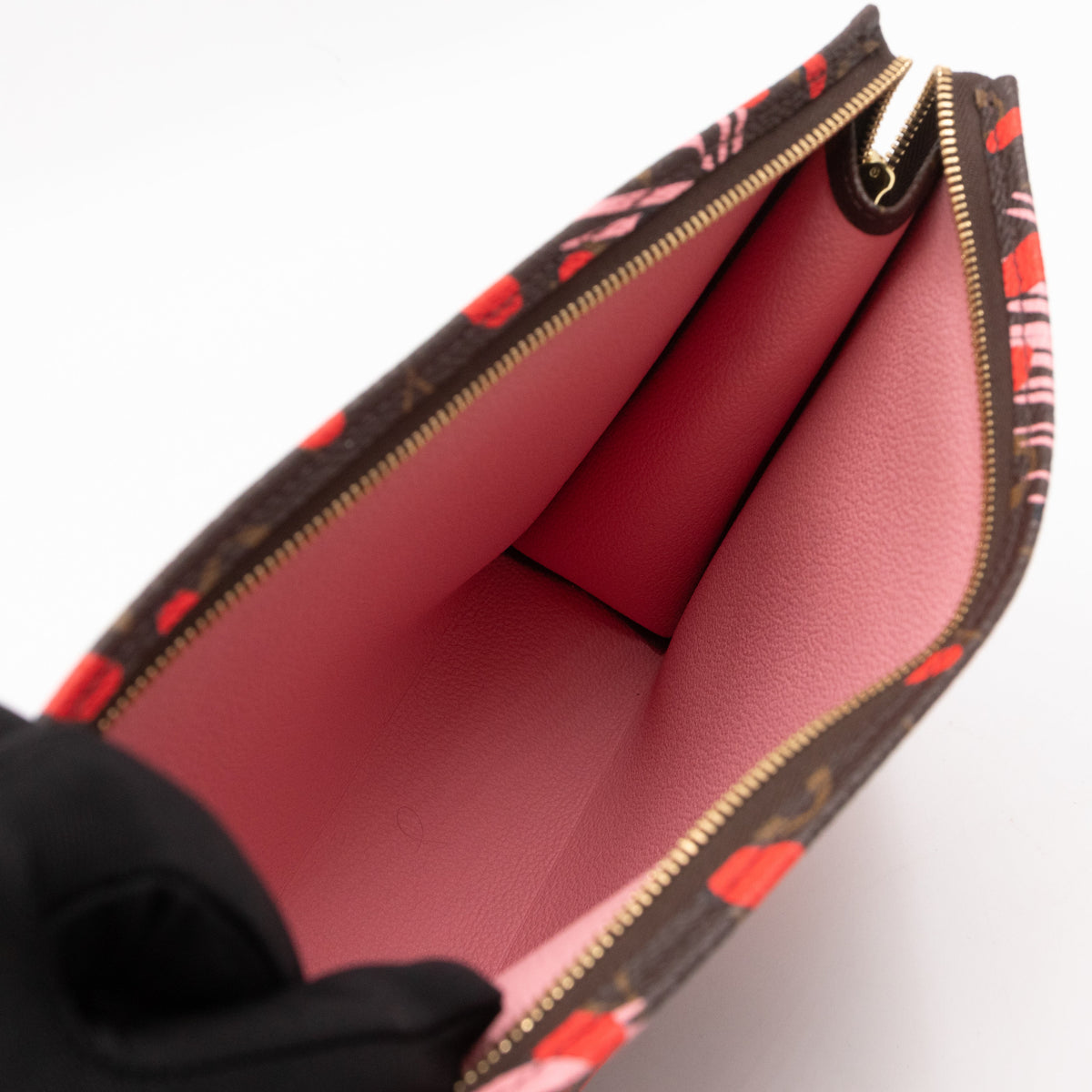Toiletry Pouch 26 Monogram Jungle Dots Red