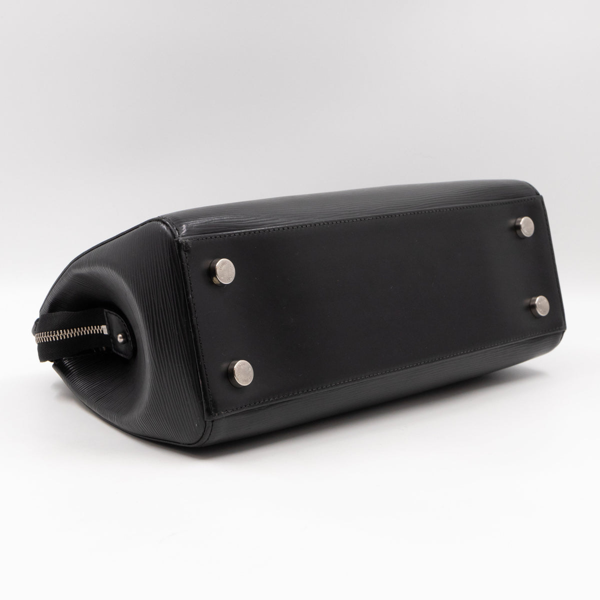 Brea MM Black Epi Leather with Rouge Silver Charm