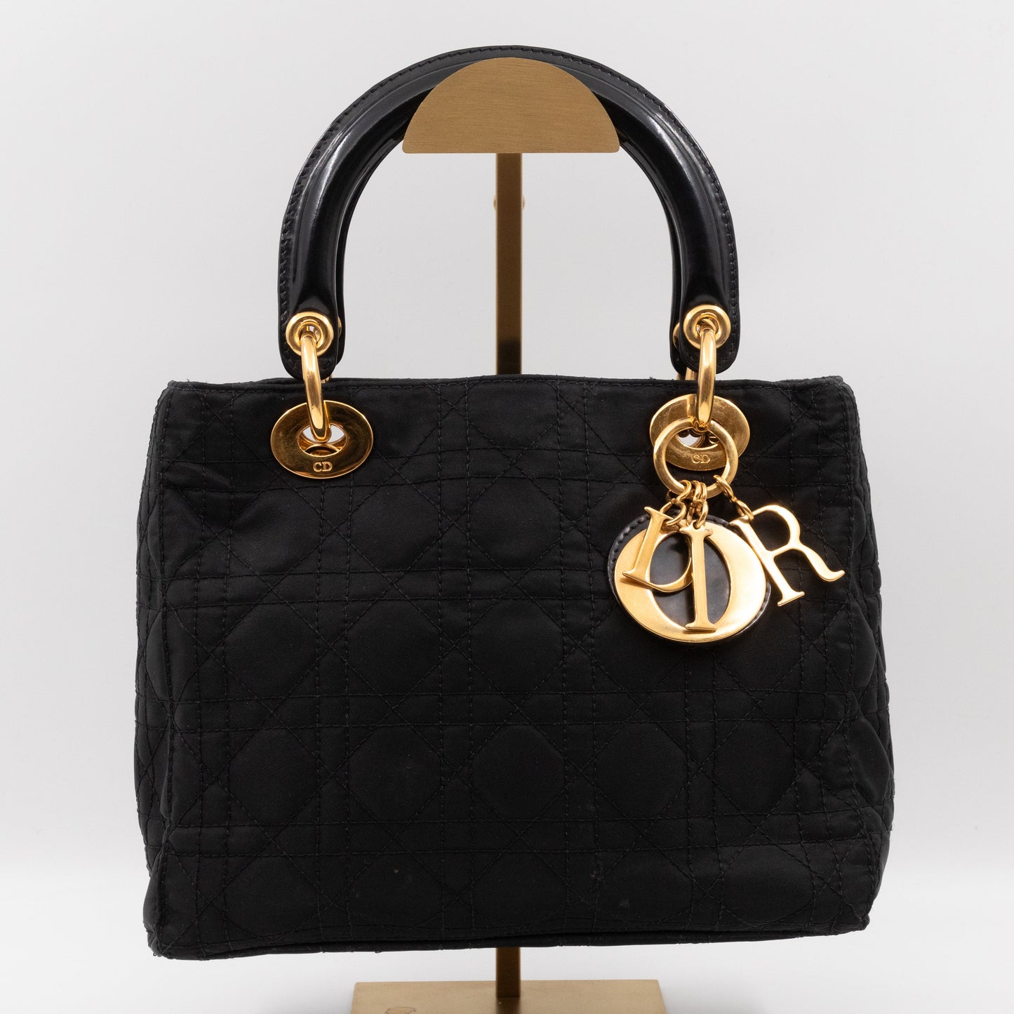 Vintage Lady Dior Medium Black Nylon