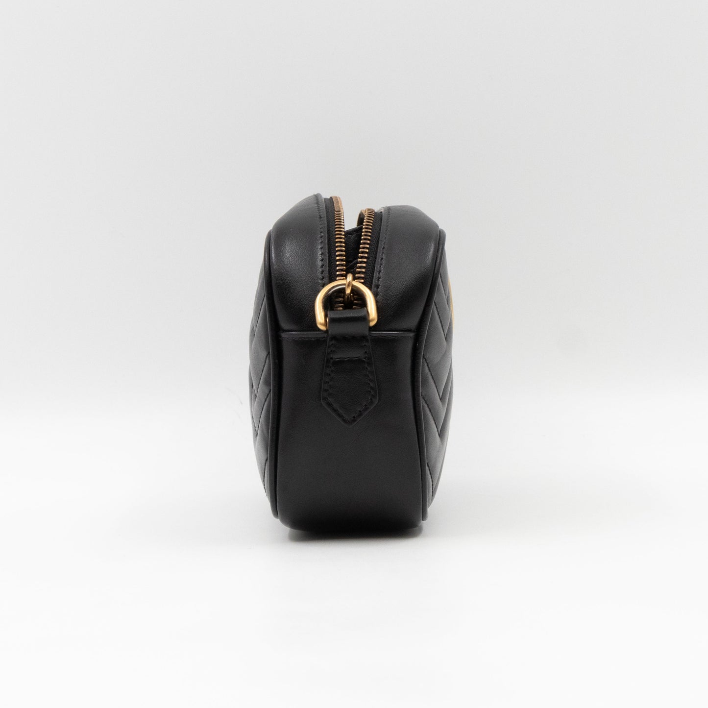 Gucci GG Marmont Matelassé Mini Black Leather Bag