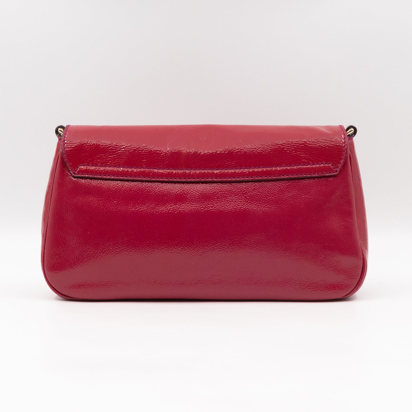 Gucci Soho Medium Flap Chain Bag Fuchsia Patent Leather