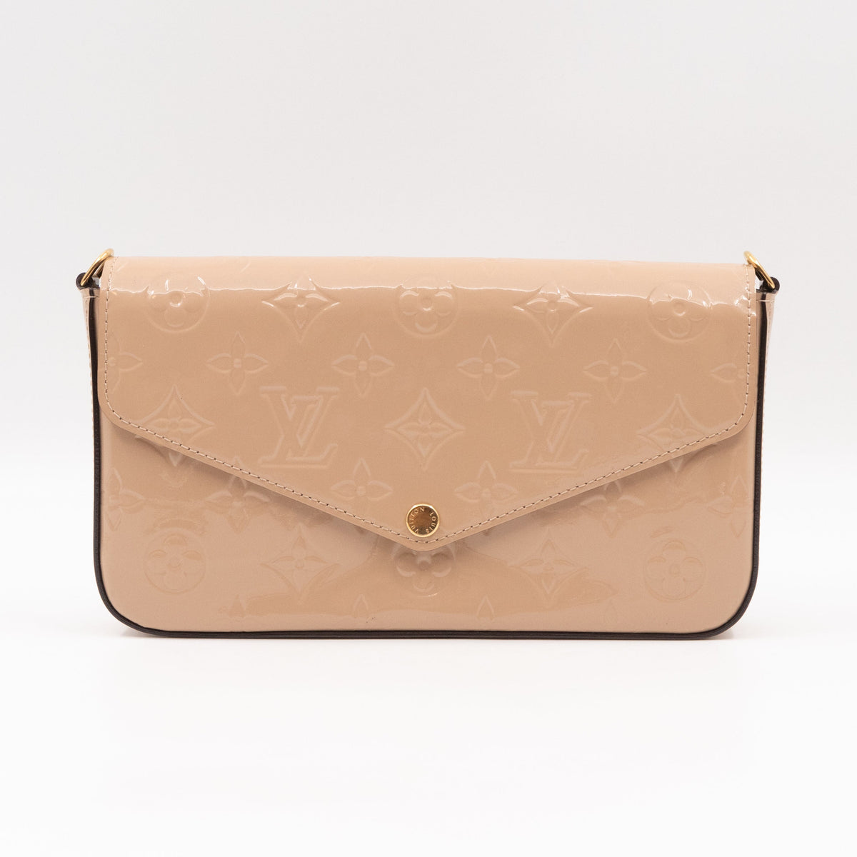 Pochette Felicie Beige Vernis Leather