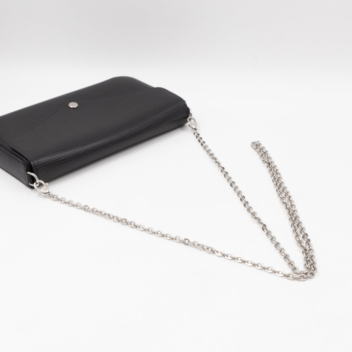 Pochette Felicie Black Epi Leather
