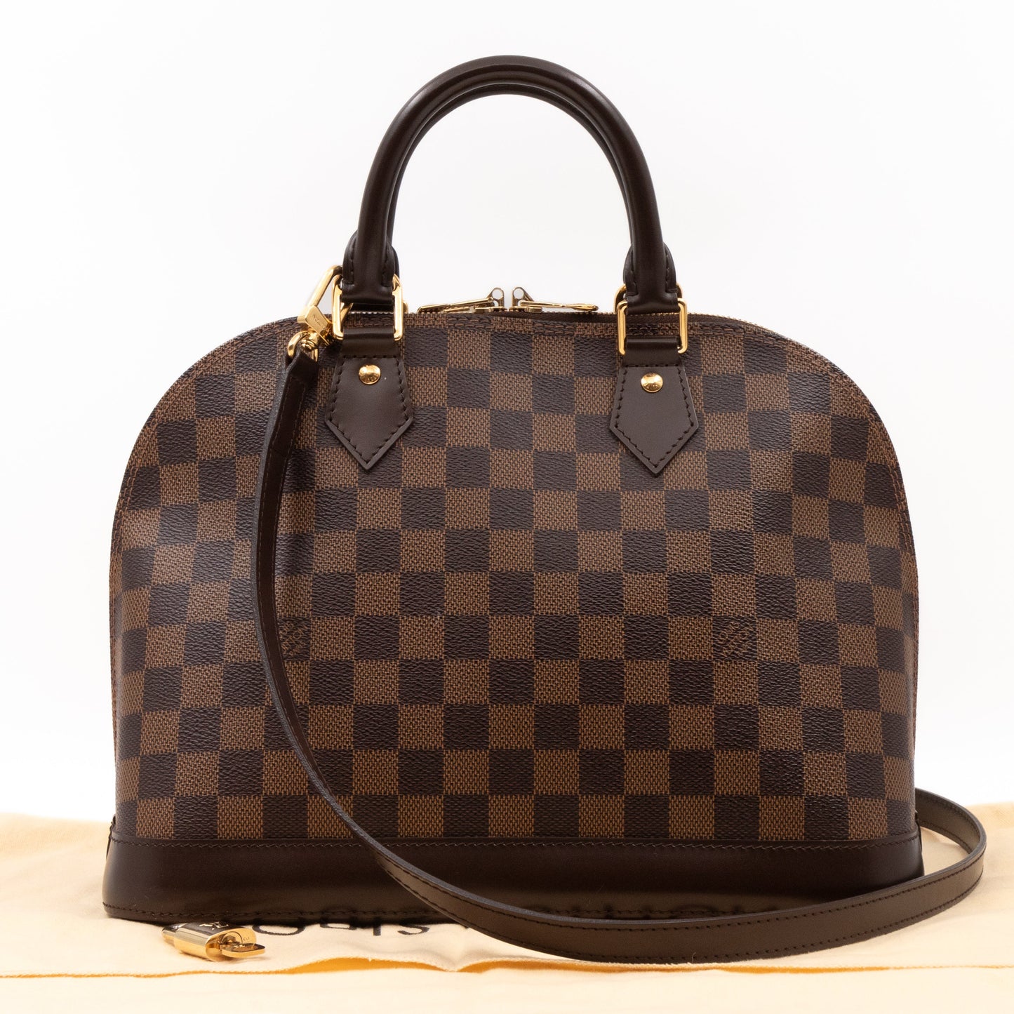 Alma PM Damier Ebene with Shoulder Strap