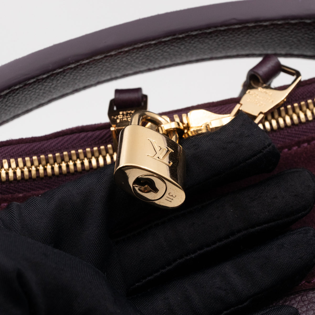Audacieuse MM Aubergine Monogram Empreinte