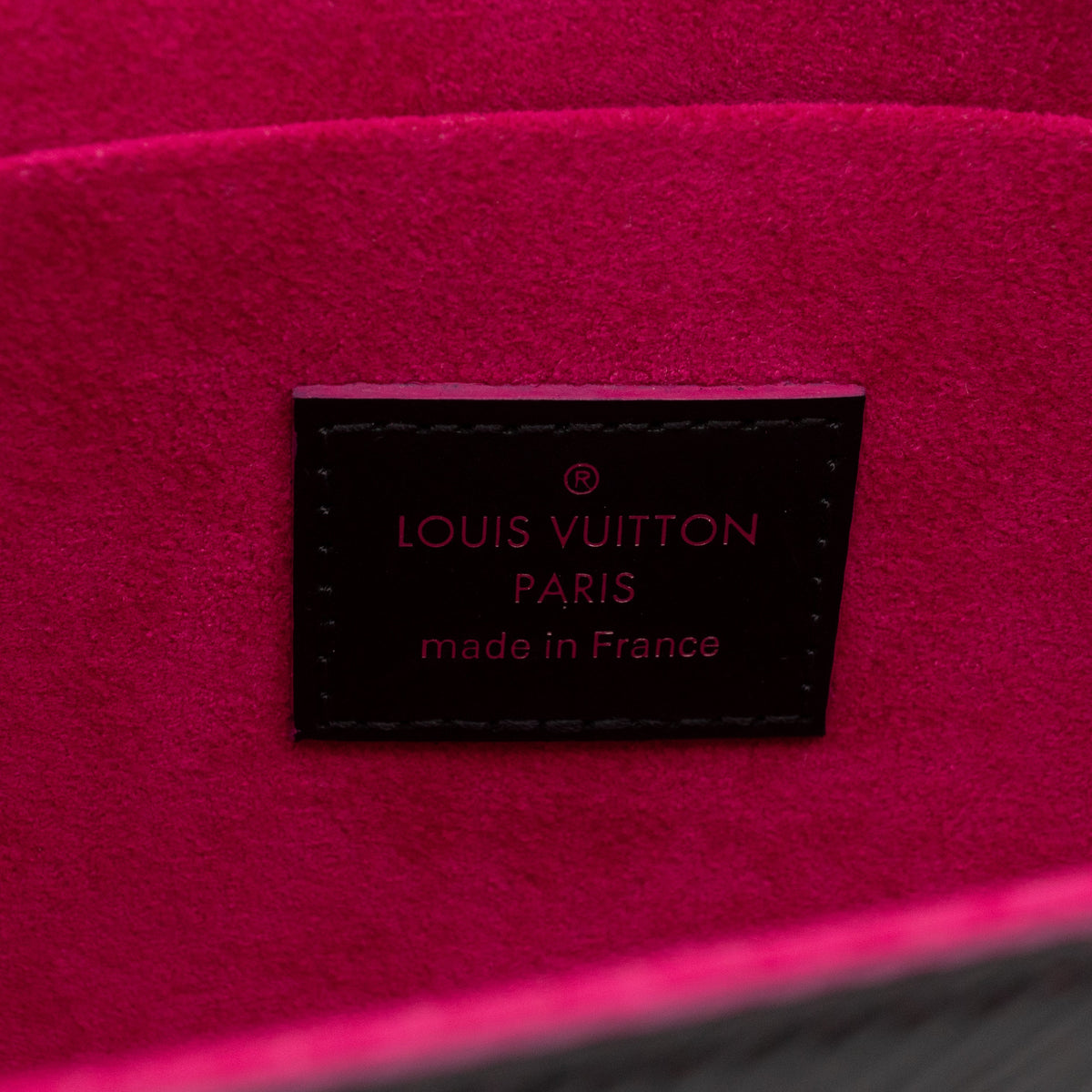 Pochette Felicie Black & Pink Epi Leather