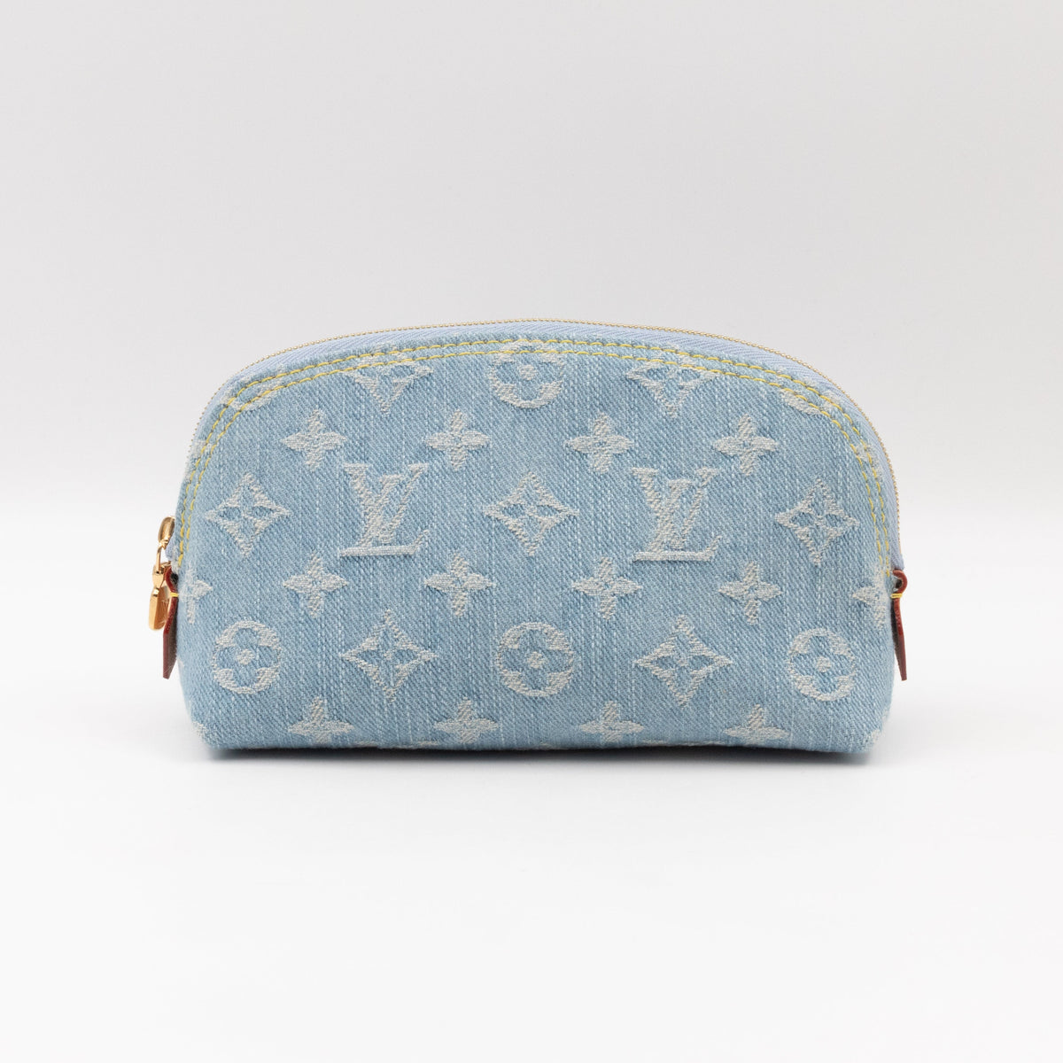 Cosmetic Pouch PM Monogram Sky Blue Denim