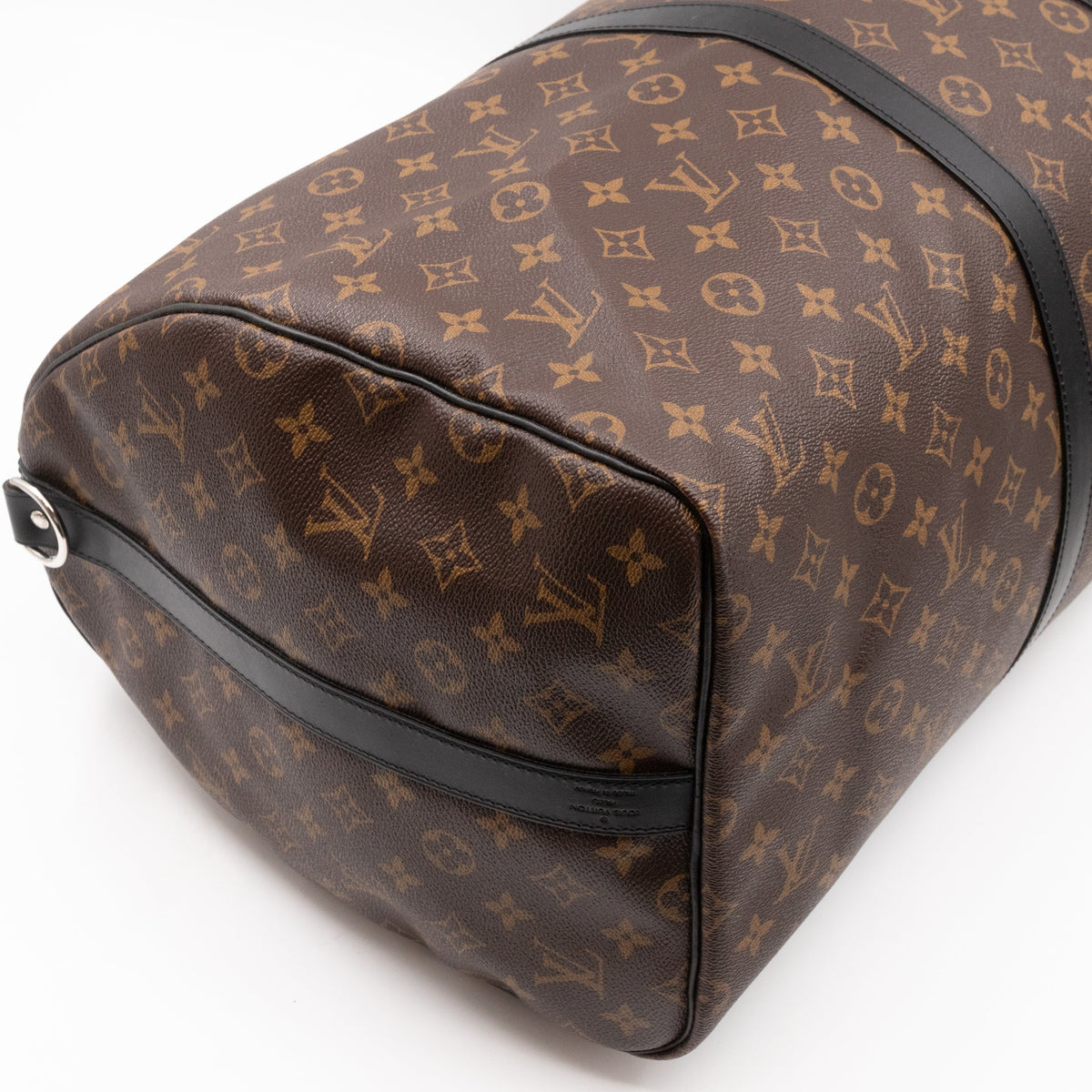 Keepall 55 Bandouliere Monogram Macassar