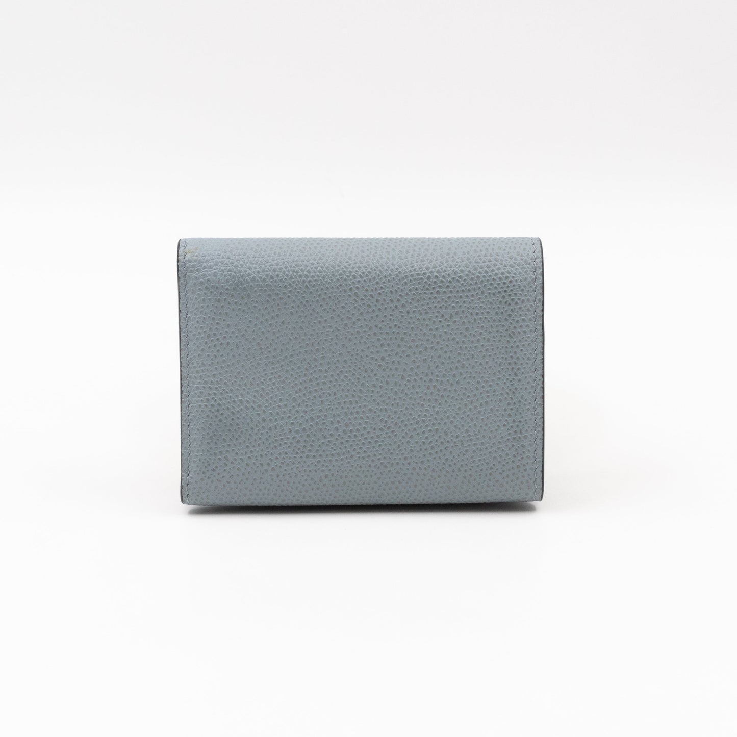 Saddle Compact Wallet Light Blue Leather