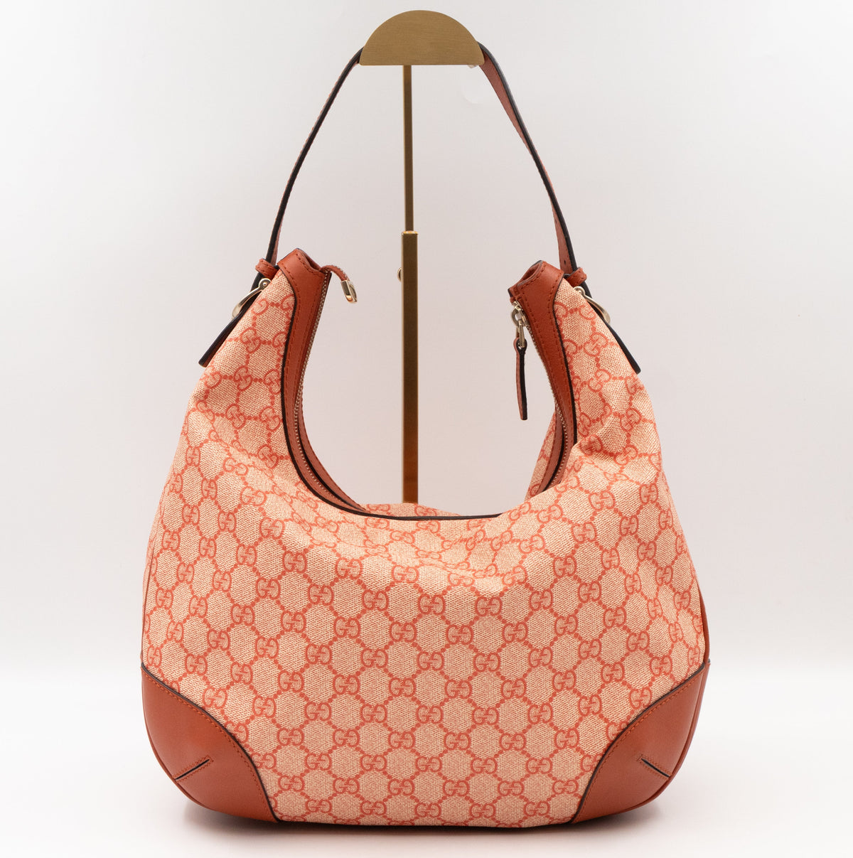 Bree Original Hobo Bag Red GG Canvas Leather