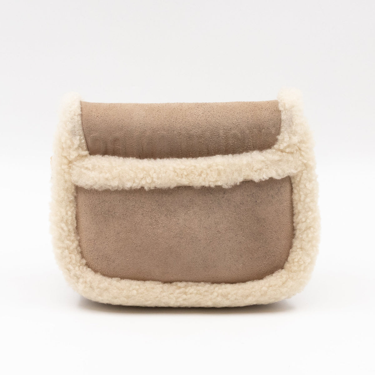 Bobby Small Flap Bag Beige Suede Neutral Shearling