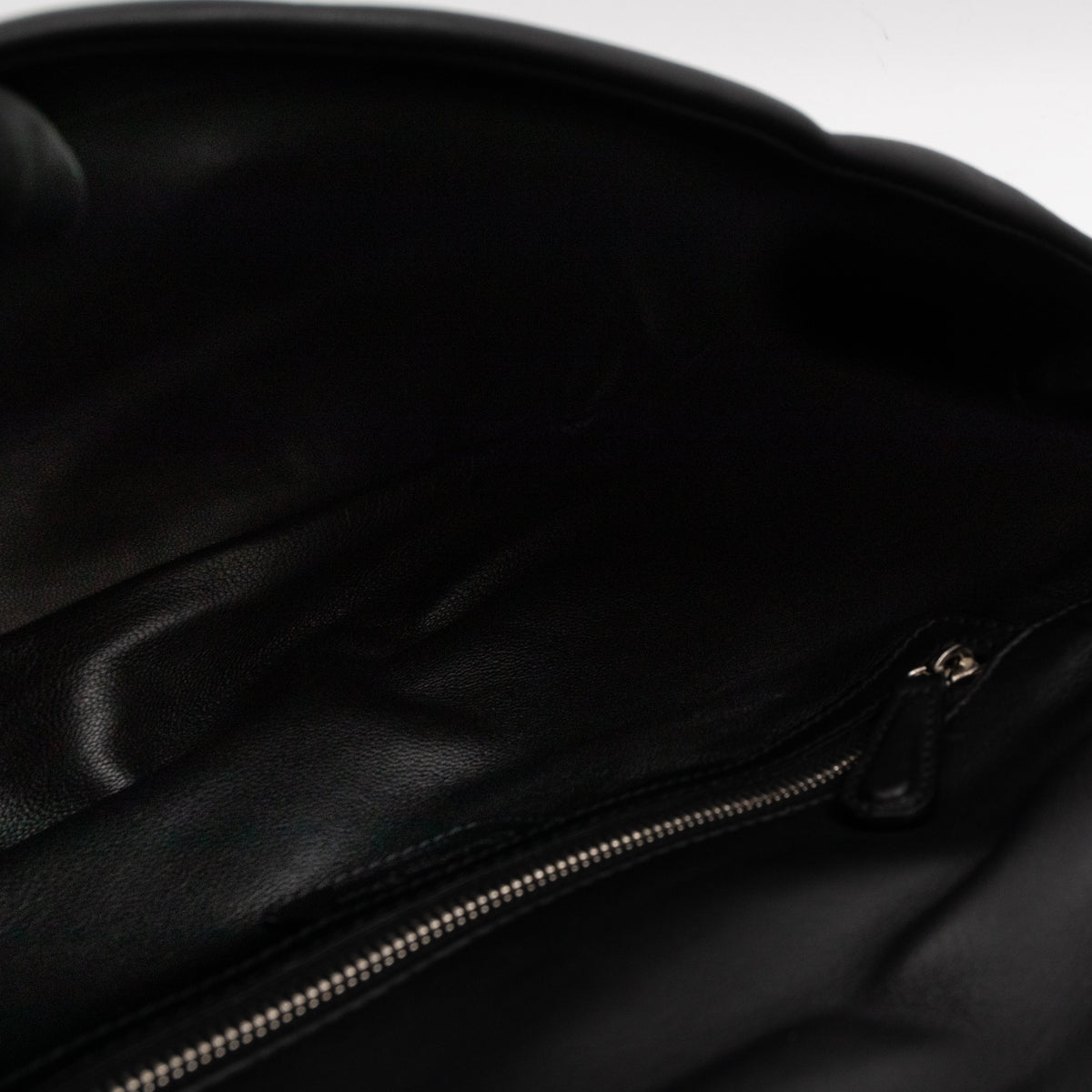 Demi Lune Small Flap Bag Black Leather