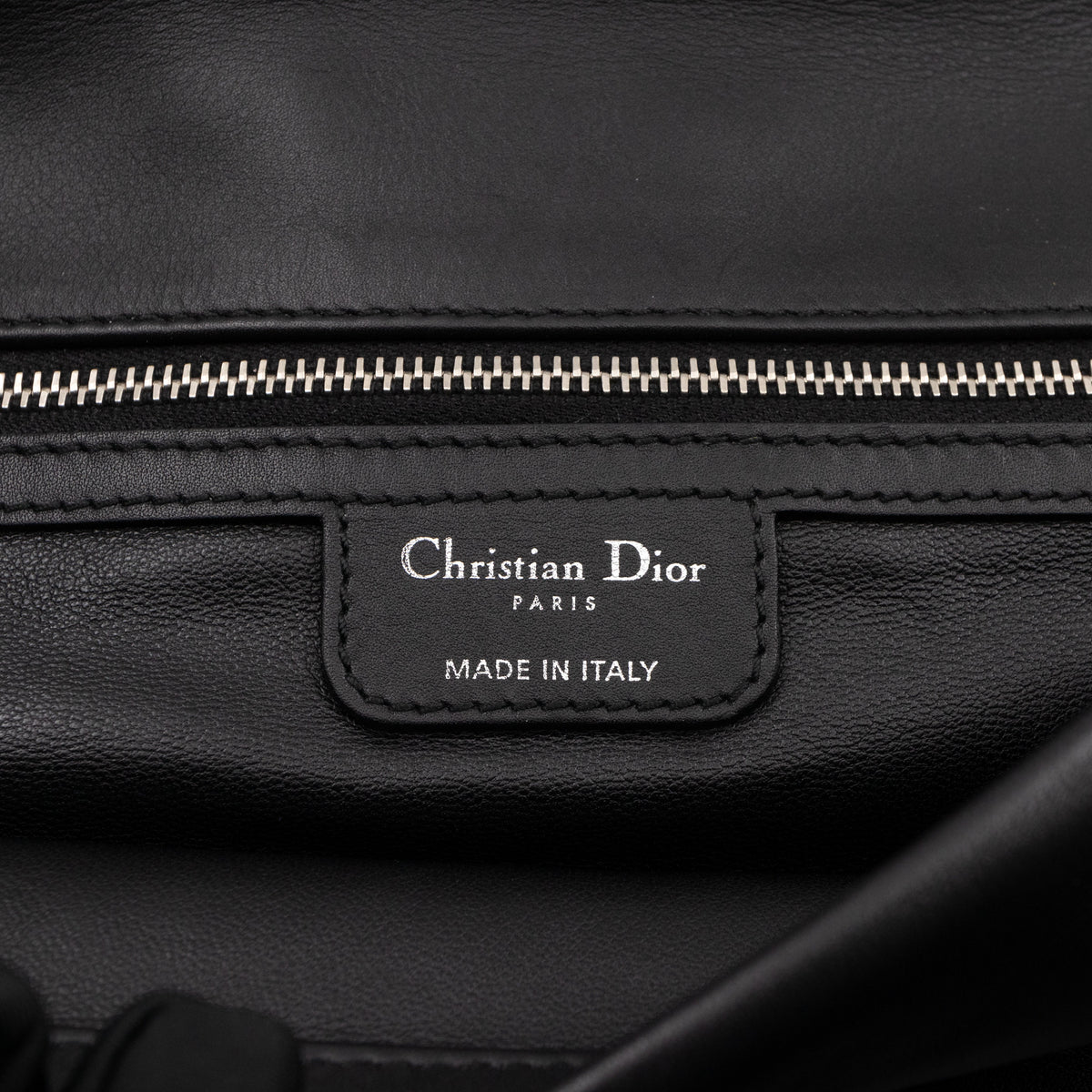 Demi Lune Small Flap Bag Black Leather