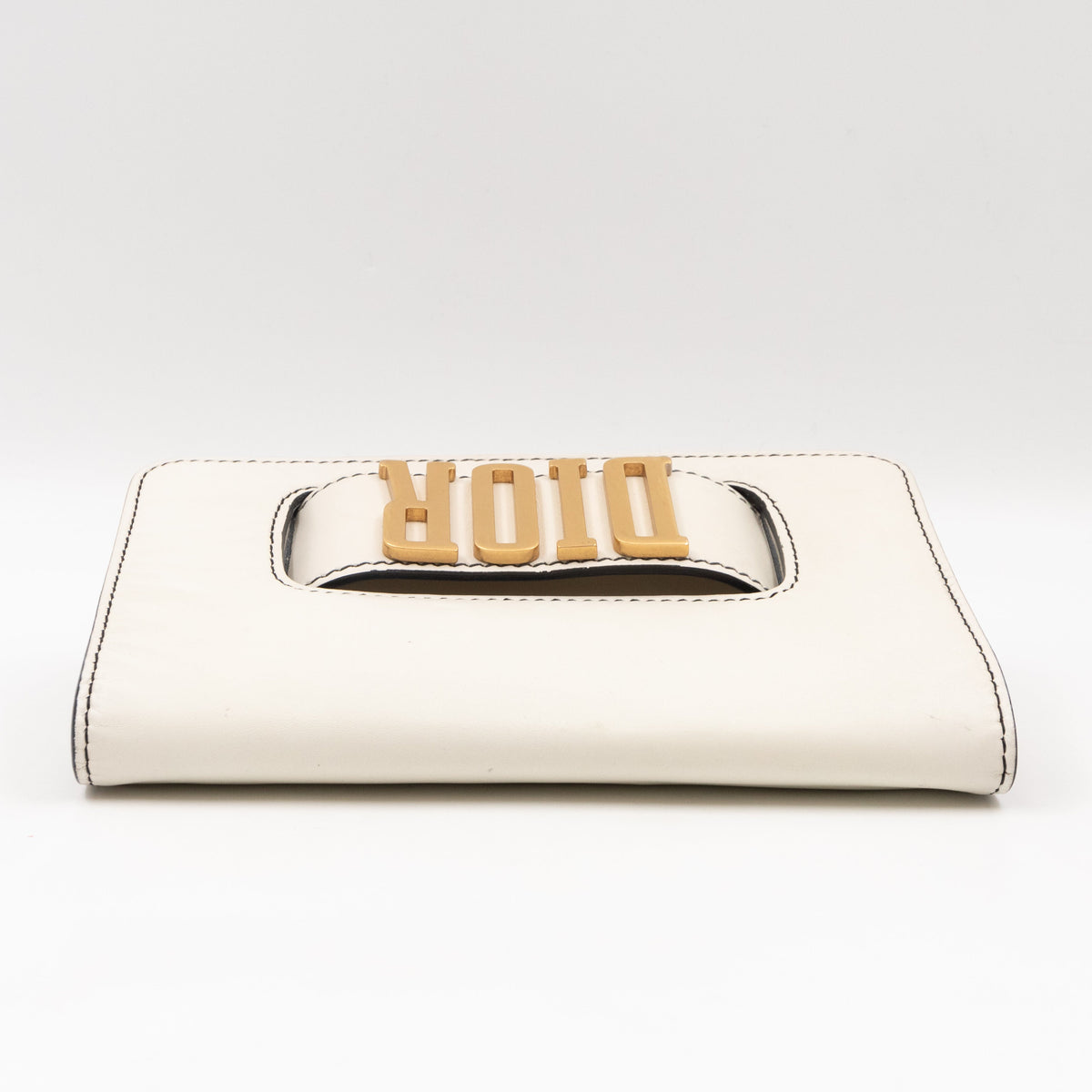 Dio(R)evolution Clutch Bag White Leather