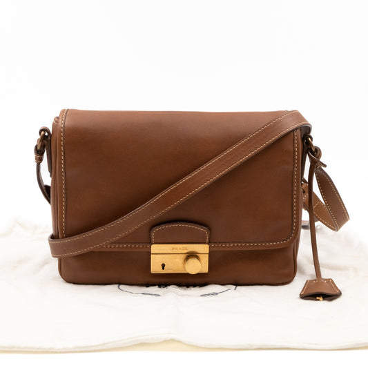 Sound Crossbody Bag Brown Leather