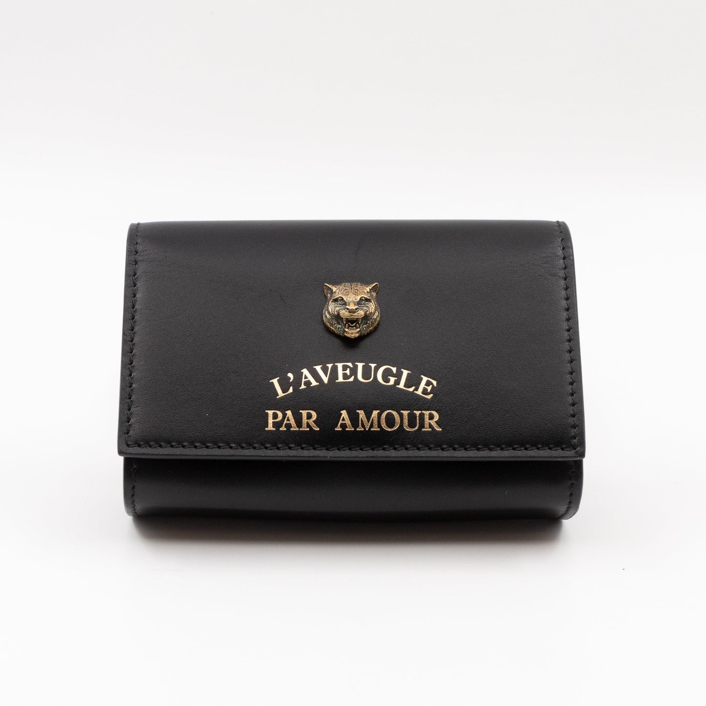Animalier L'Aveugle Par Amour Mini Crossbody Bag Black Leather