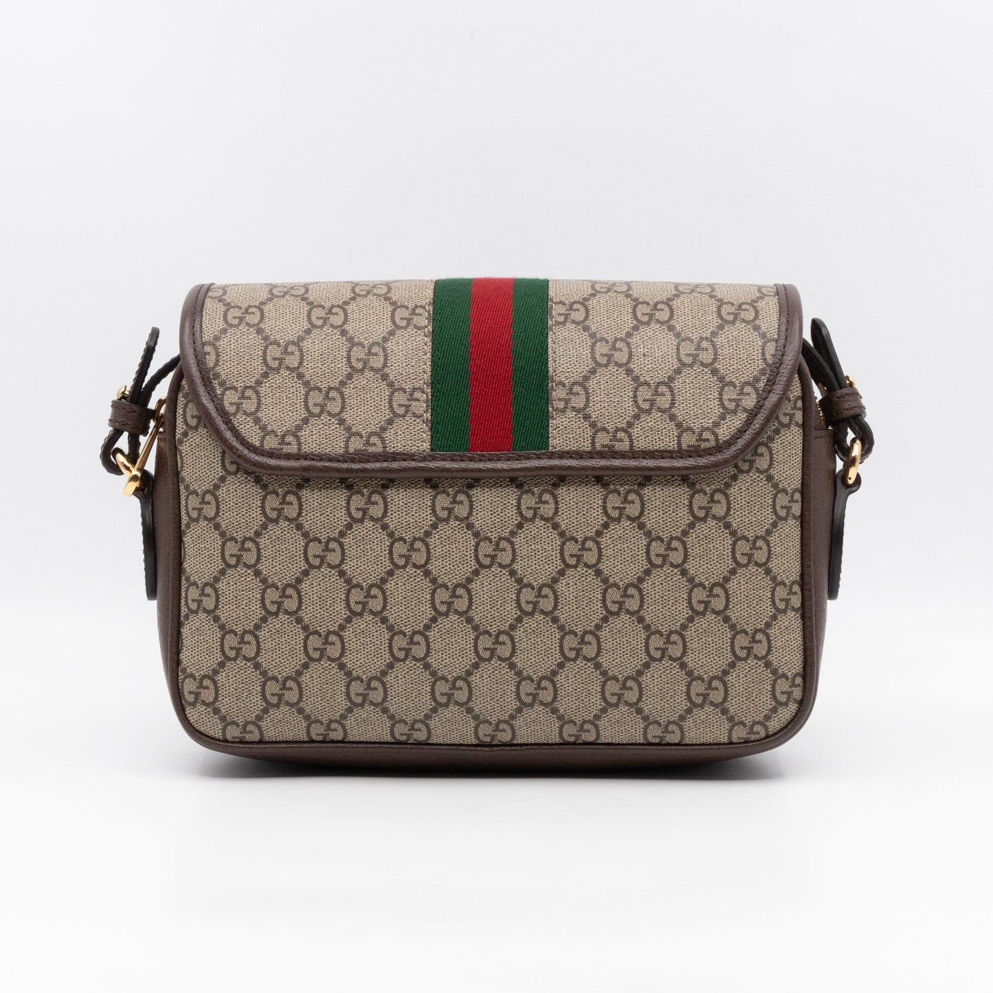 Ophidia GG Small Shoulder Bag GG Supreme Brown