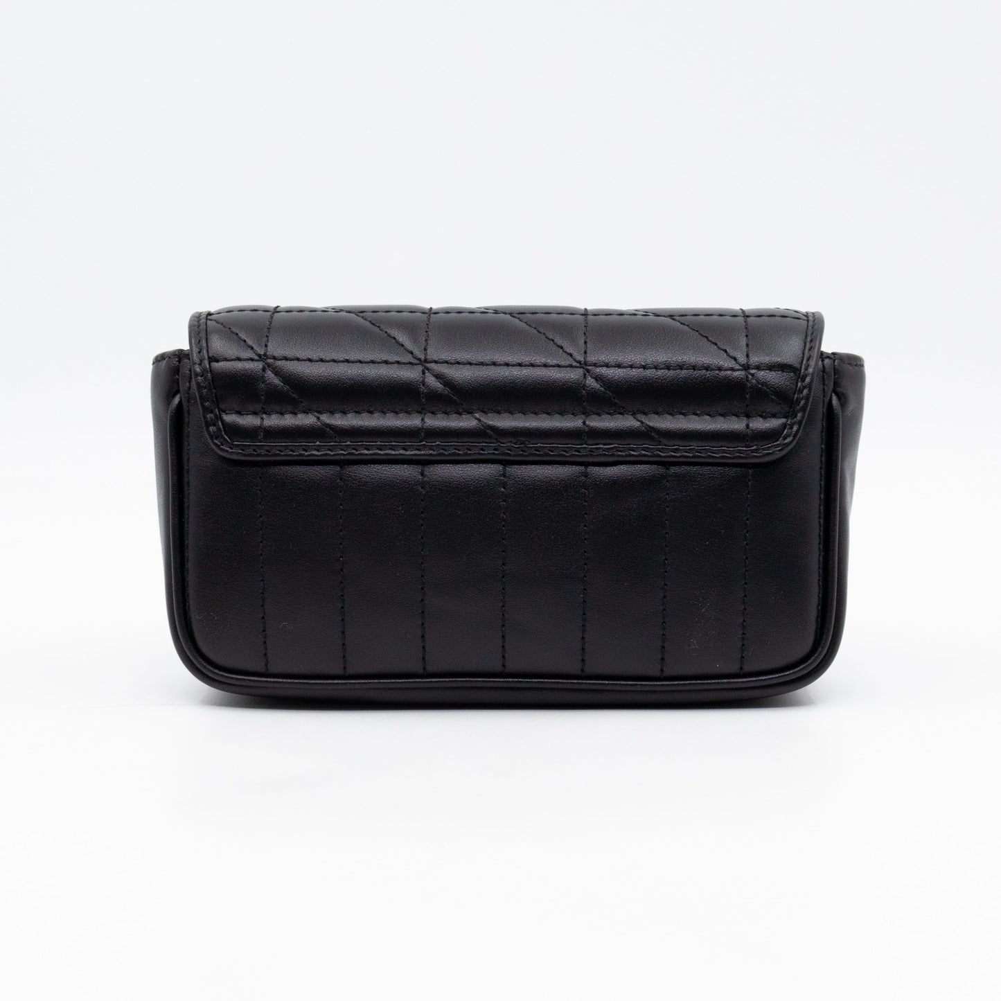 Gucci GG Marmont Flap Matelassé Super Mini Black Leather