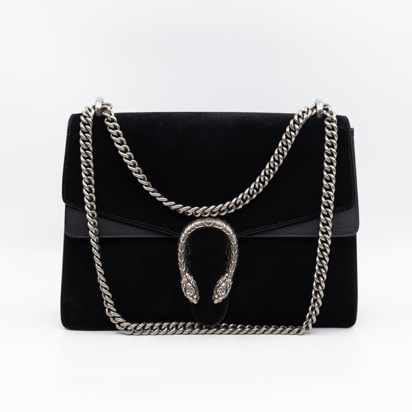 Gucci Dionysus Medium Black Suede Leather