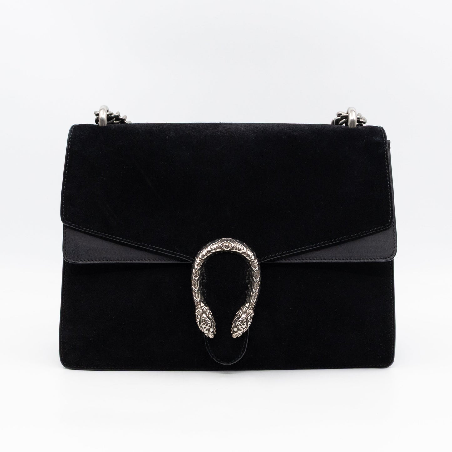 Gucci Dionysus Medium Black Suede Leather