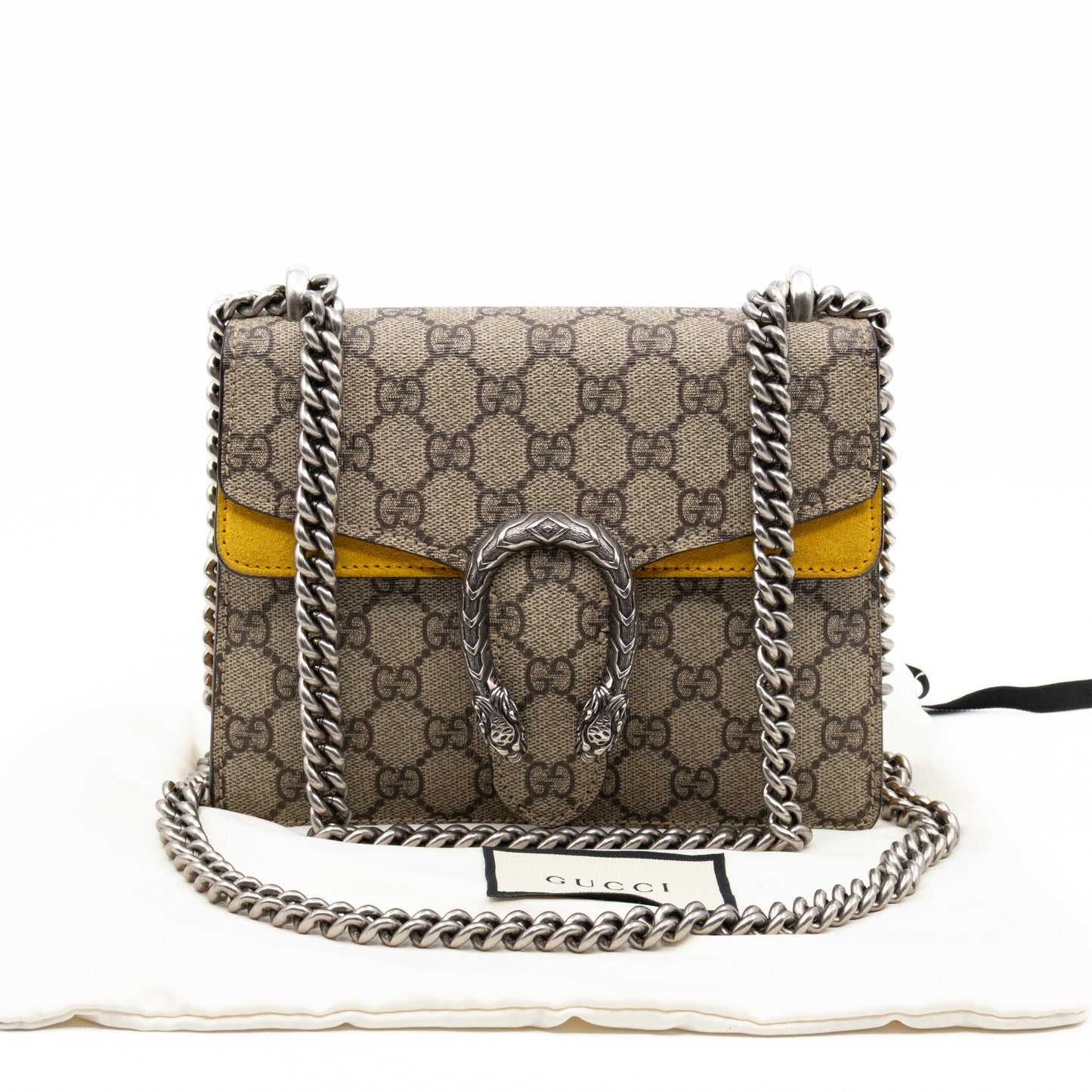 Gucci Dionysus Mini GG Supreme Yellow Suede