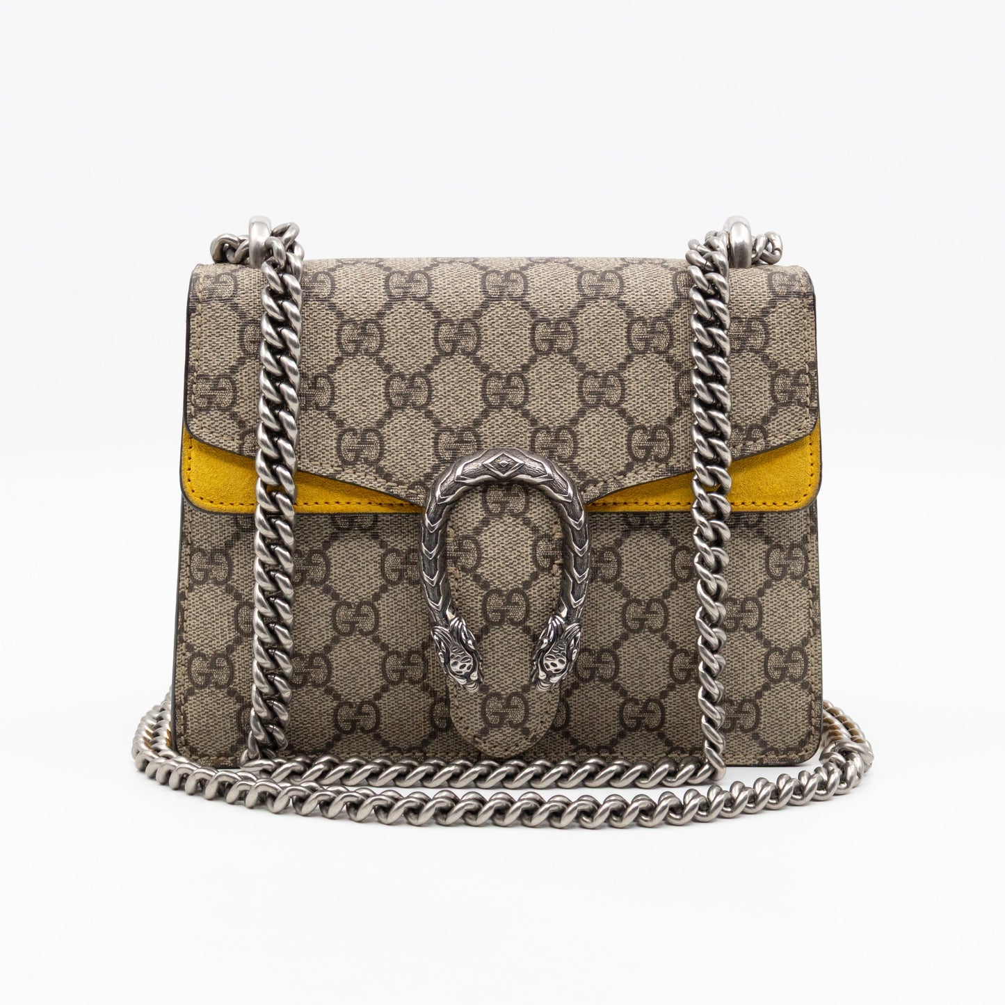 Gucci Dionysus Mini GG Supreme Yellow Suede