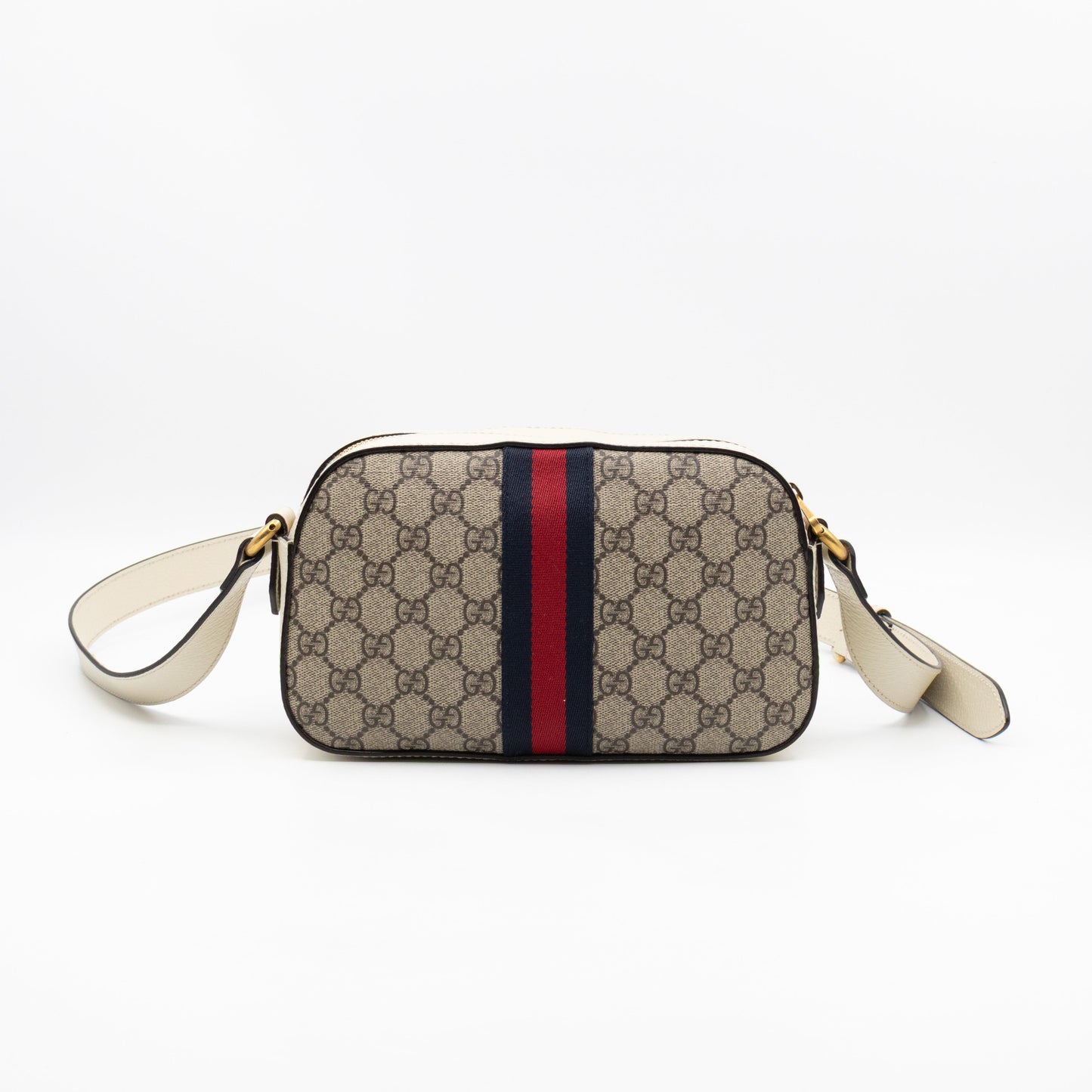 Ophidia Crossbody Bag GG Supreme White Leather