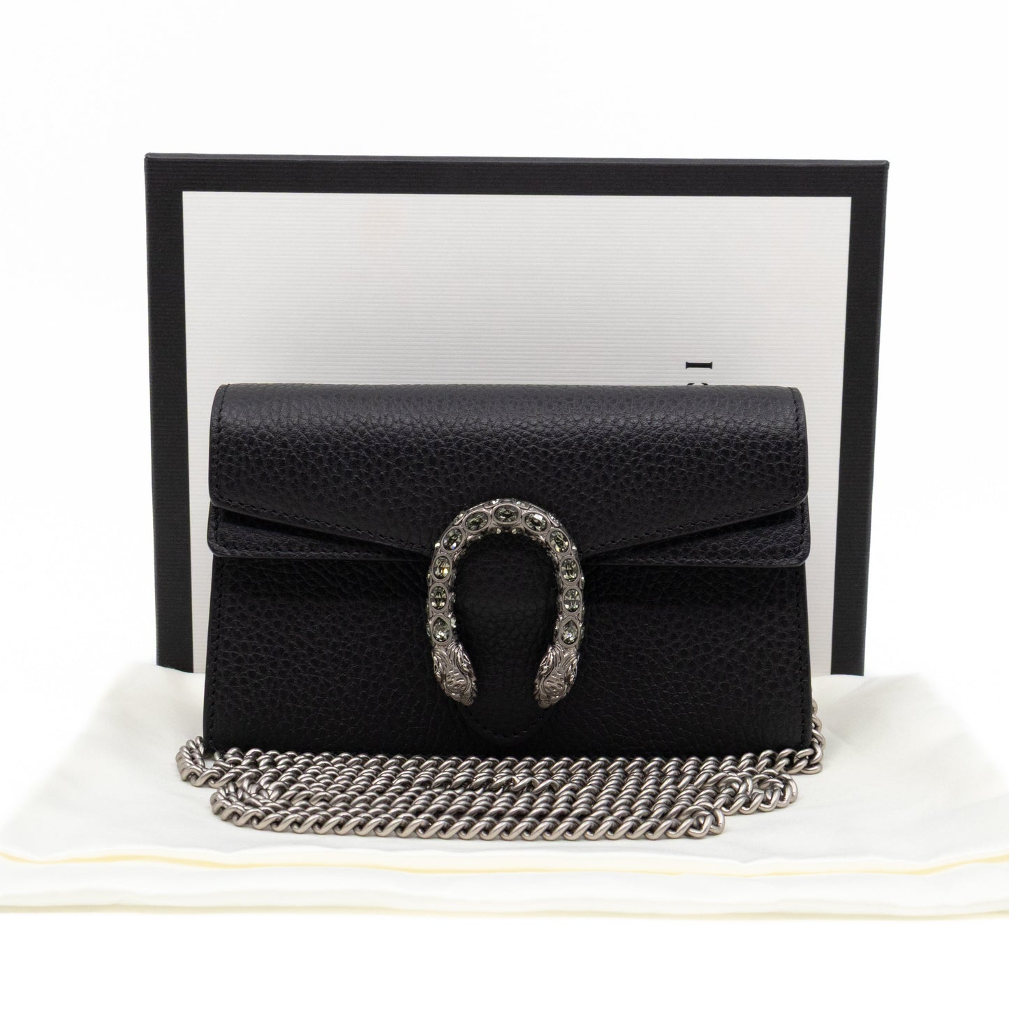 Gucci Dionysus Super Mini Black Leather