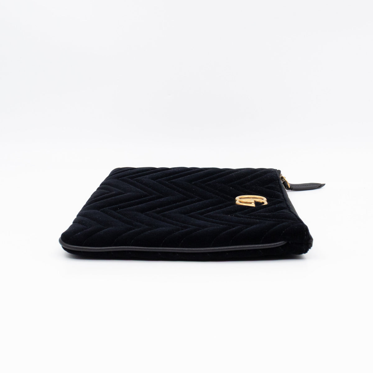 GG Marmont Zip Pouch Black Velvet