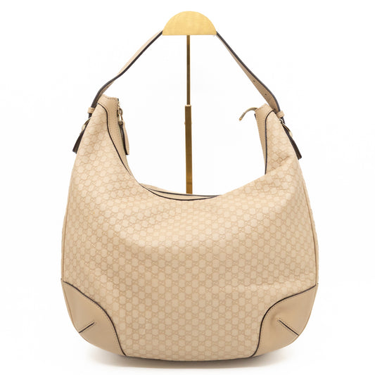 Nice Hobo Bag Beige Microguccissima Leather