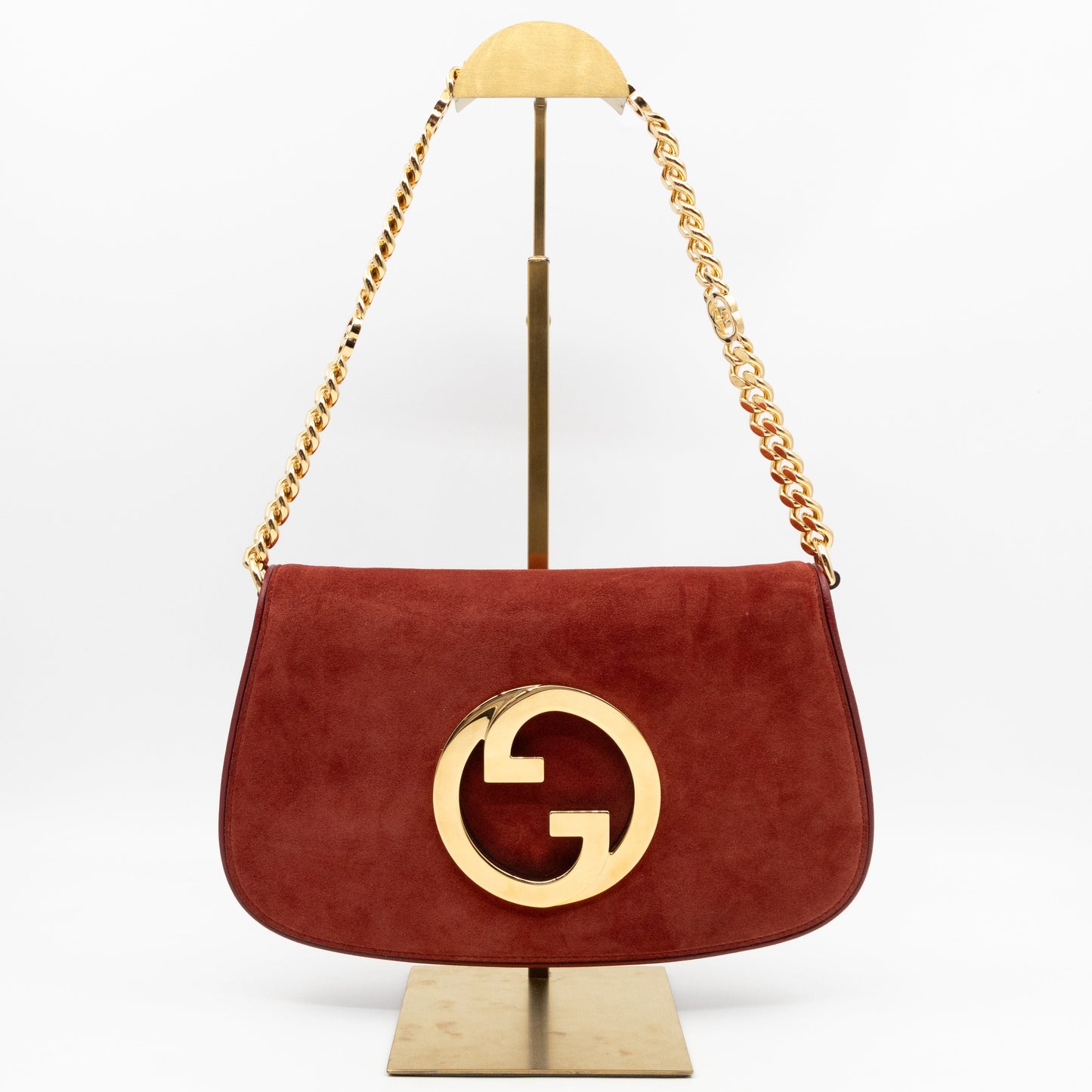 Blondie Small Shoulder Bag Red Suede