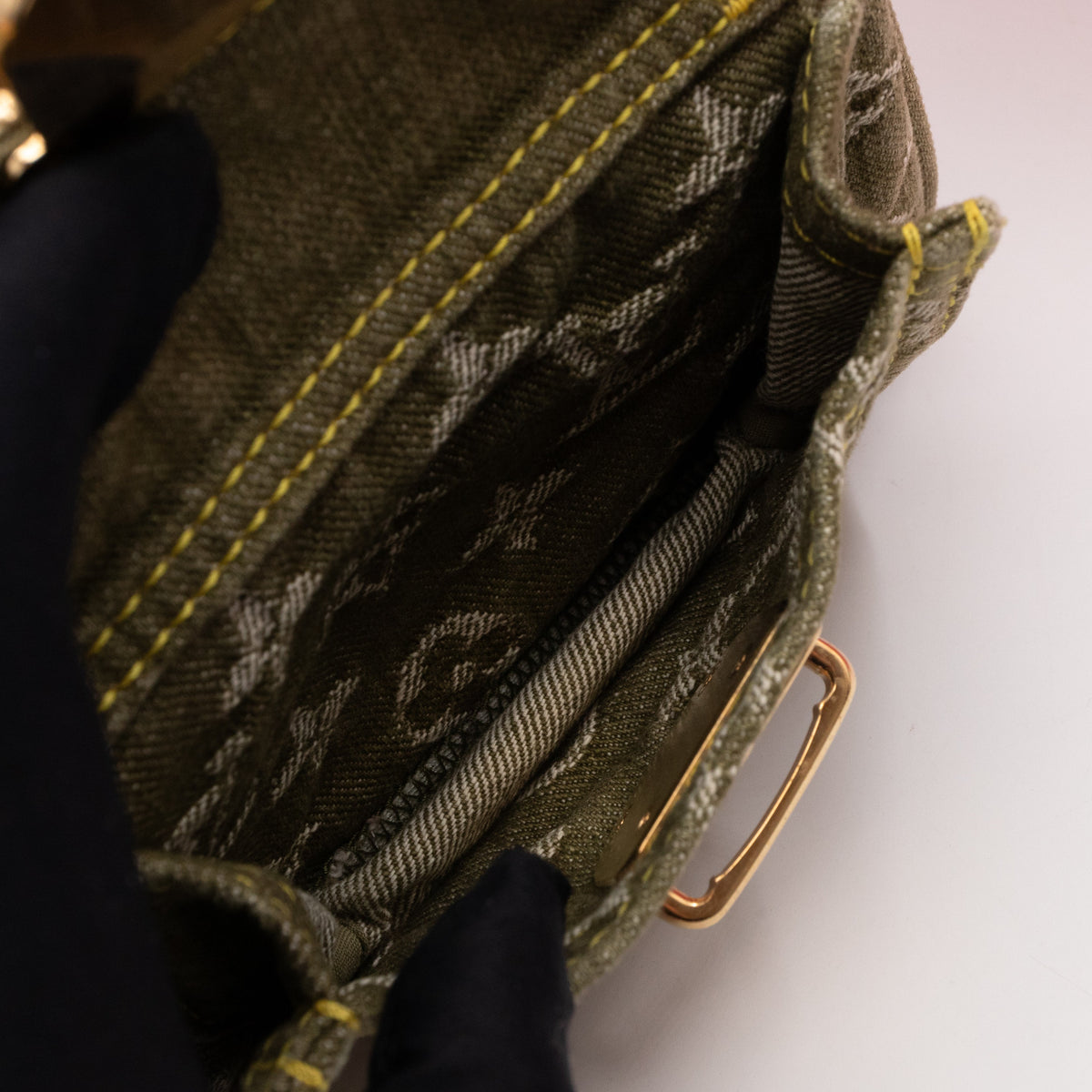 Neo Speedy Green Denim Monogram