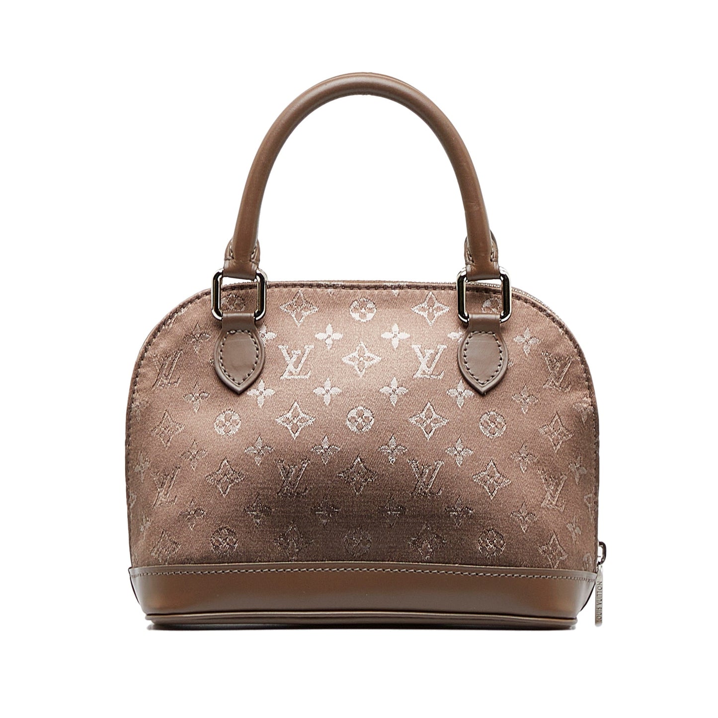 LOUIS VUITTON Monogram Satin Mini Alma Handbag