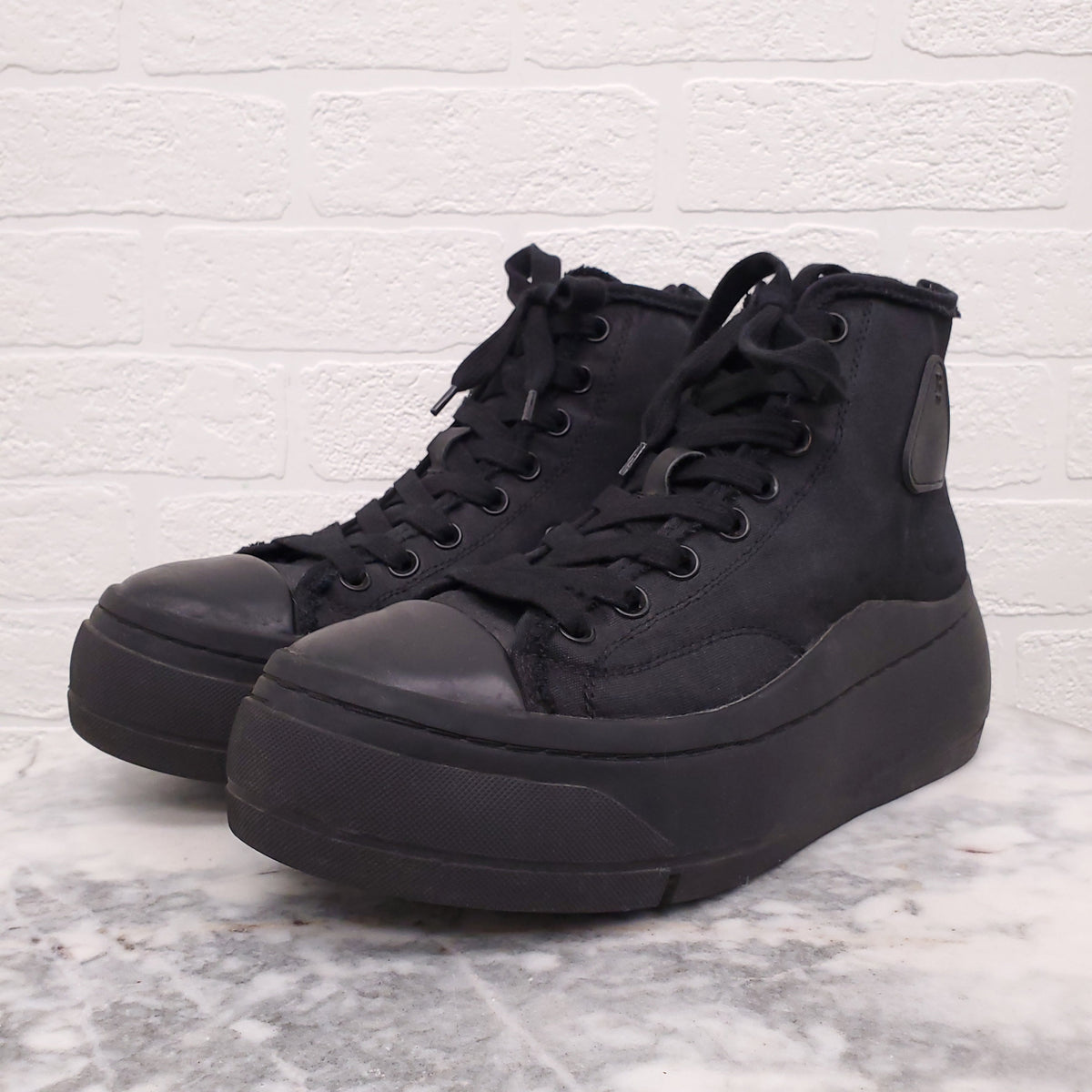 R13 BLACK 'KURT' HIGH TOP SNEAKERS - SIZE 11