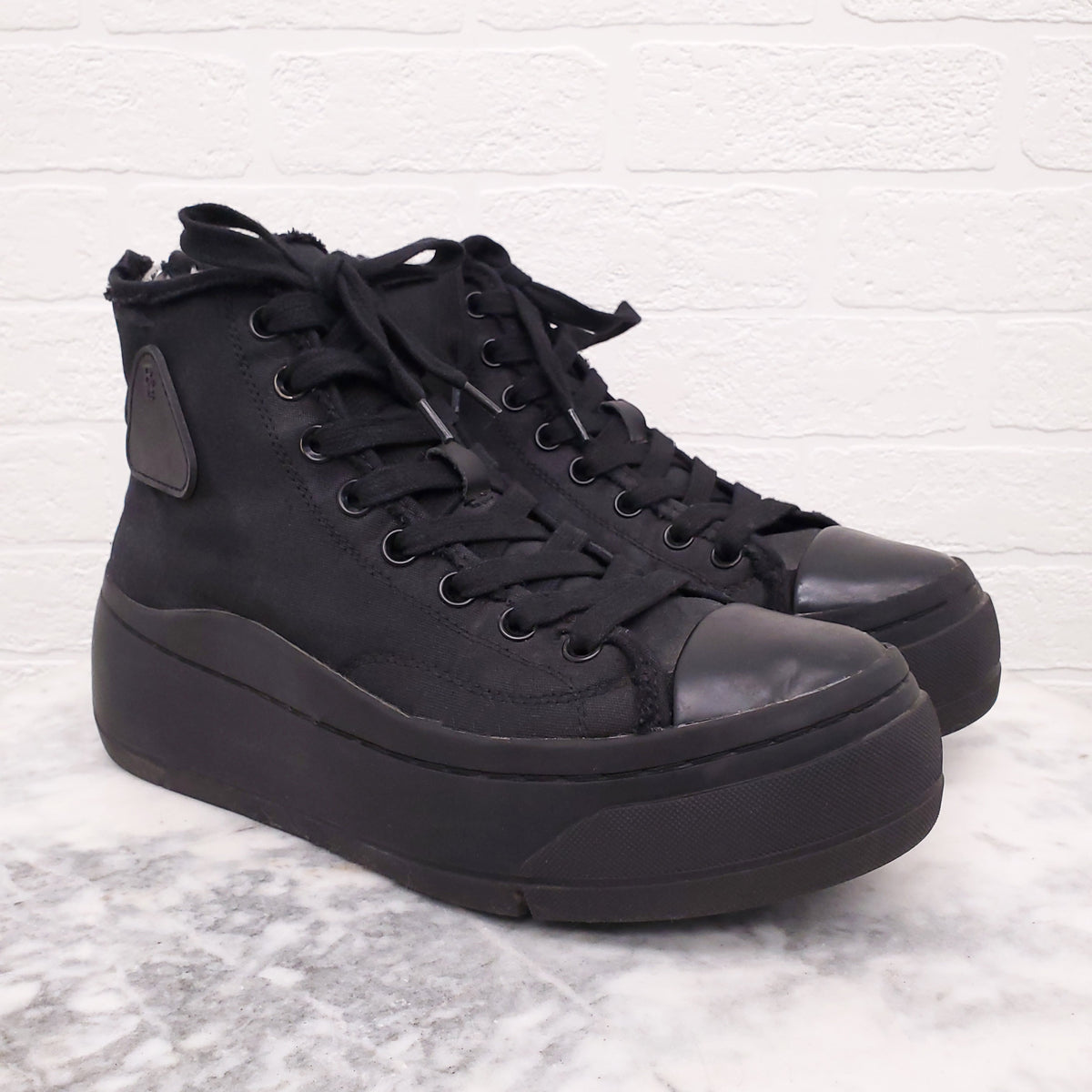 R13 BLACK 'KURT' HIGH TOP SNEAKERS - SIZE 11