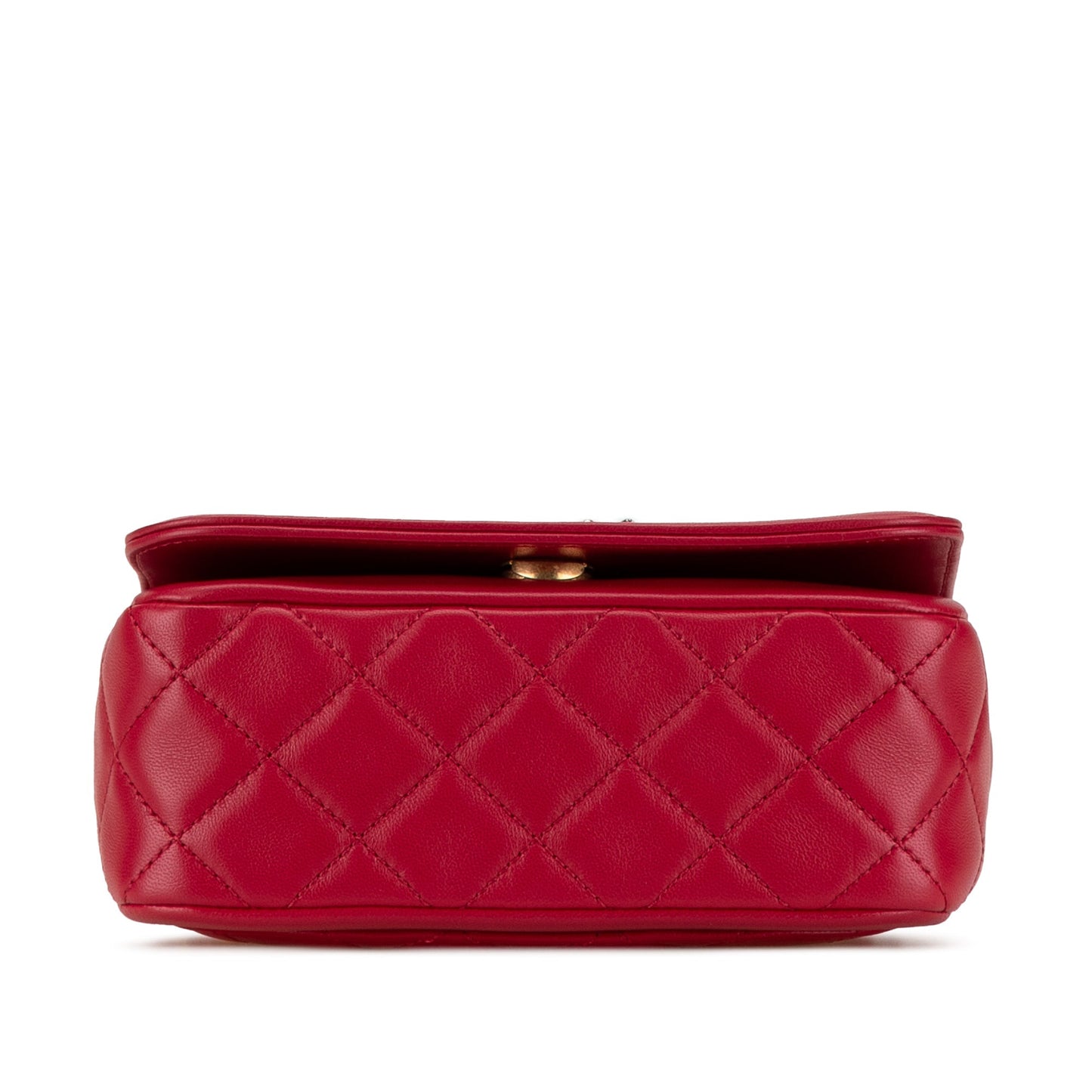 Red Chanel Lambskin Lucky Charms Flap Crossbody