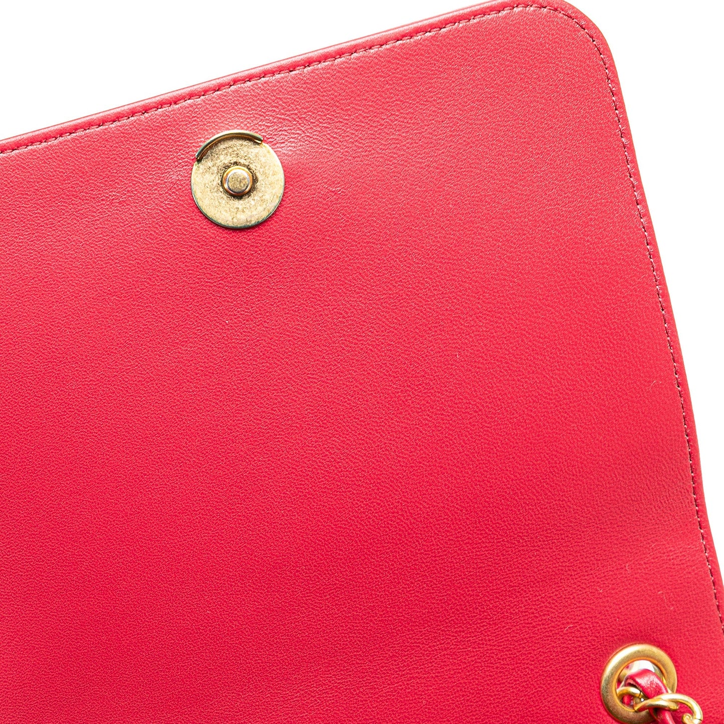 Red Chanel Lambskin Lucky Charms Flap Crossbody