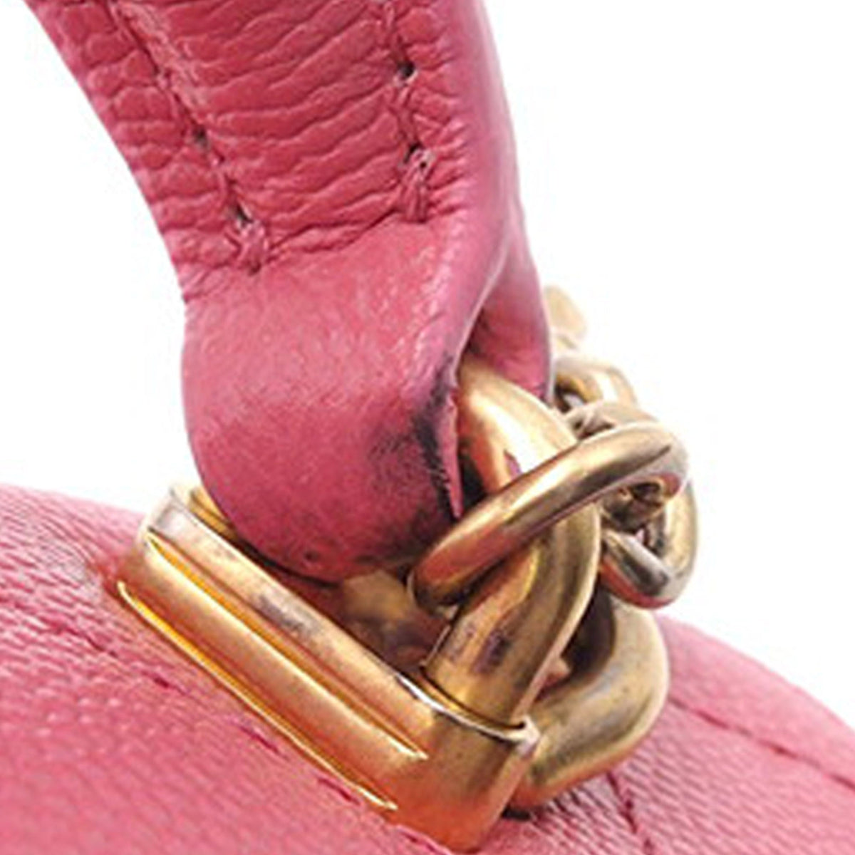 Pink Chanel Mini Quilted Caviar Top Handle Flap Satchel