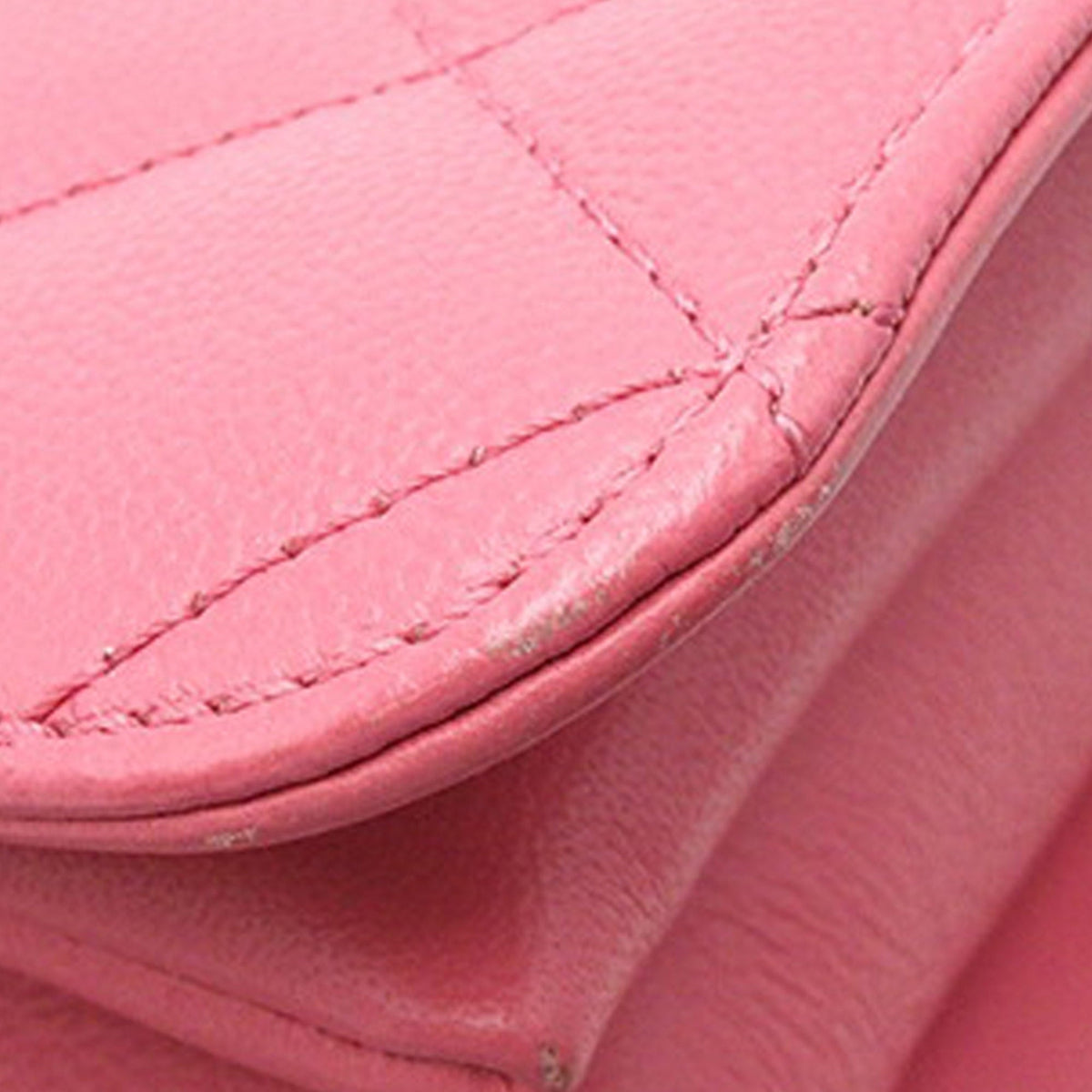 Pink Chanel Mini Quilted Caviar Top Handle Flap Satchel