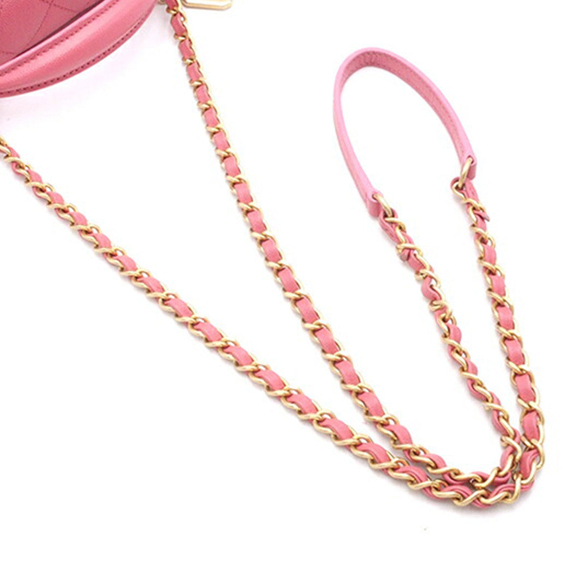 Pink Chanel Mini Quilted Caviar Top Handle Flap Satchel