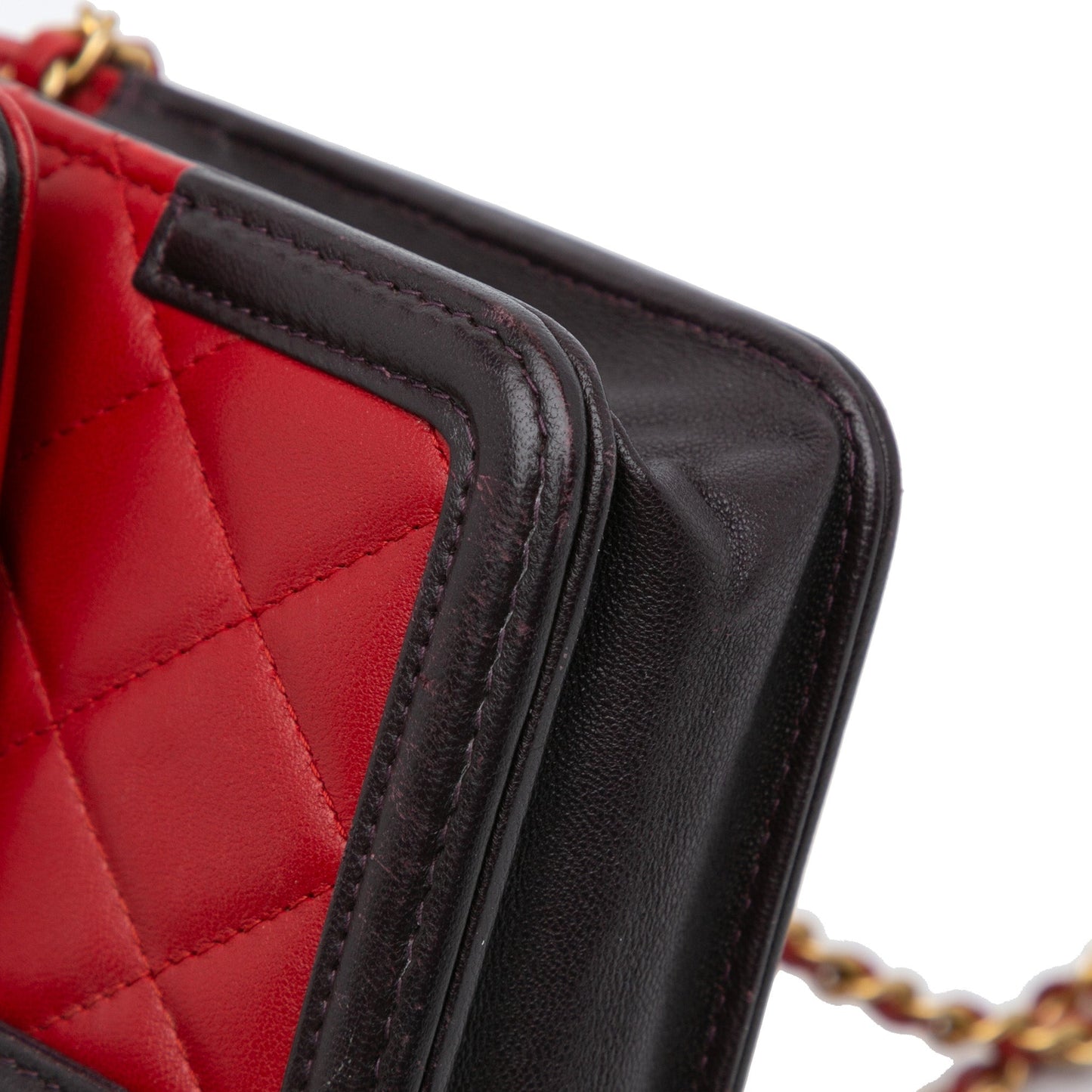 Red Chanel Lambskin Elegant CC Wallet On Chain Crossbody Bag