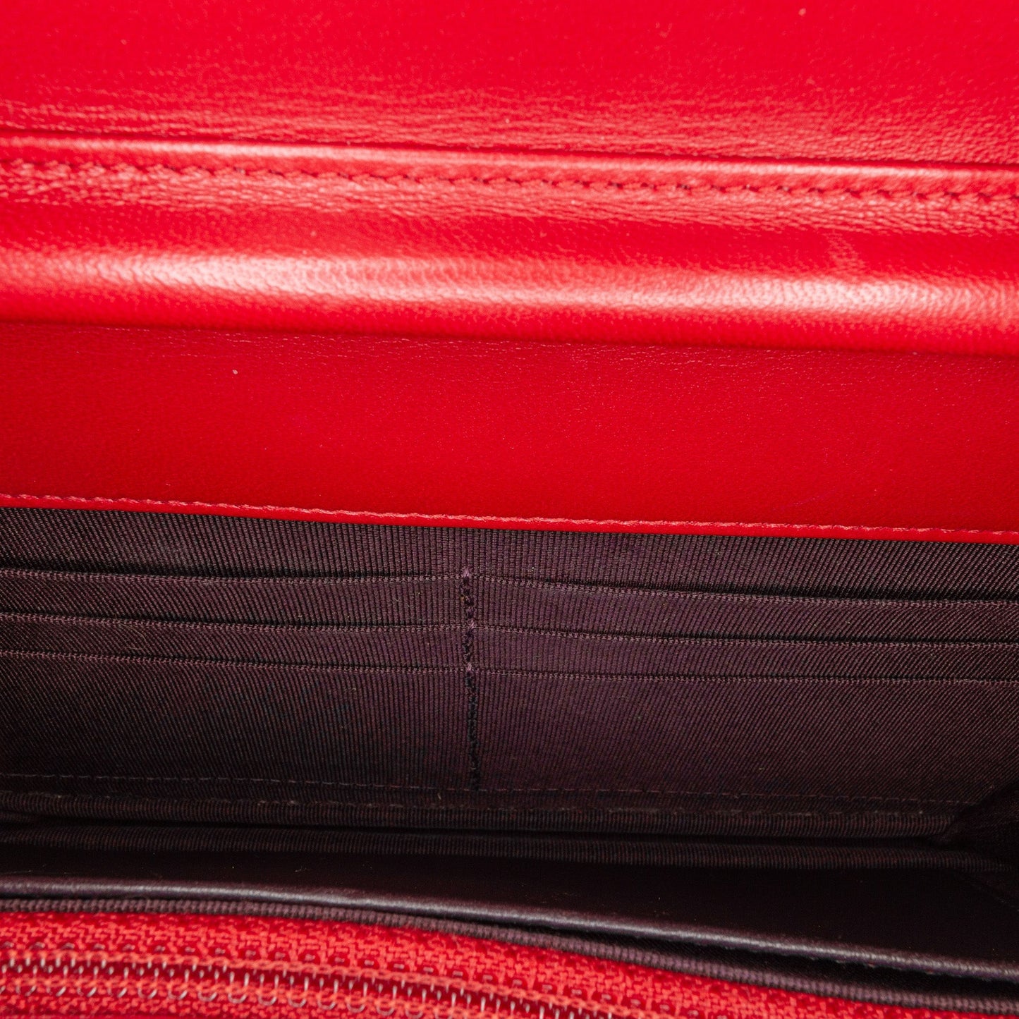 Red Chanel Lambskin Elegant CC Wallet On Chain Crossbody Bag