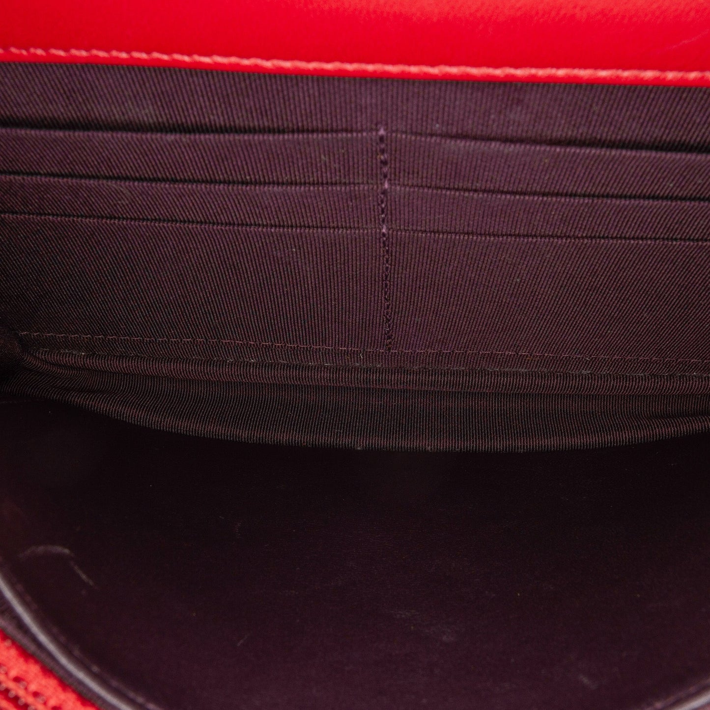 Red Chanel Lambskin Elegant CC Wallet On Chain Crossbody Bag