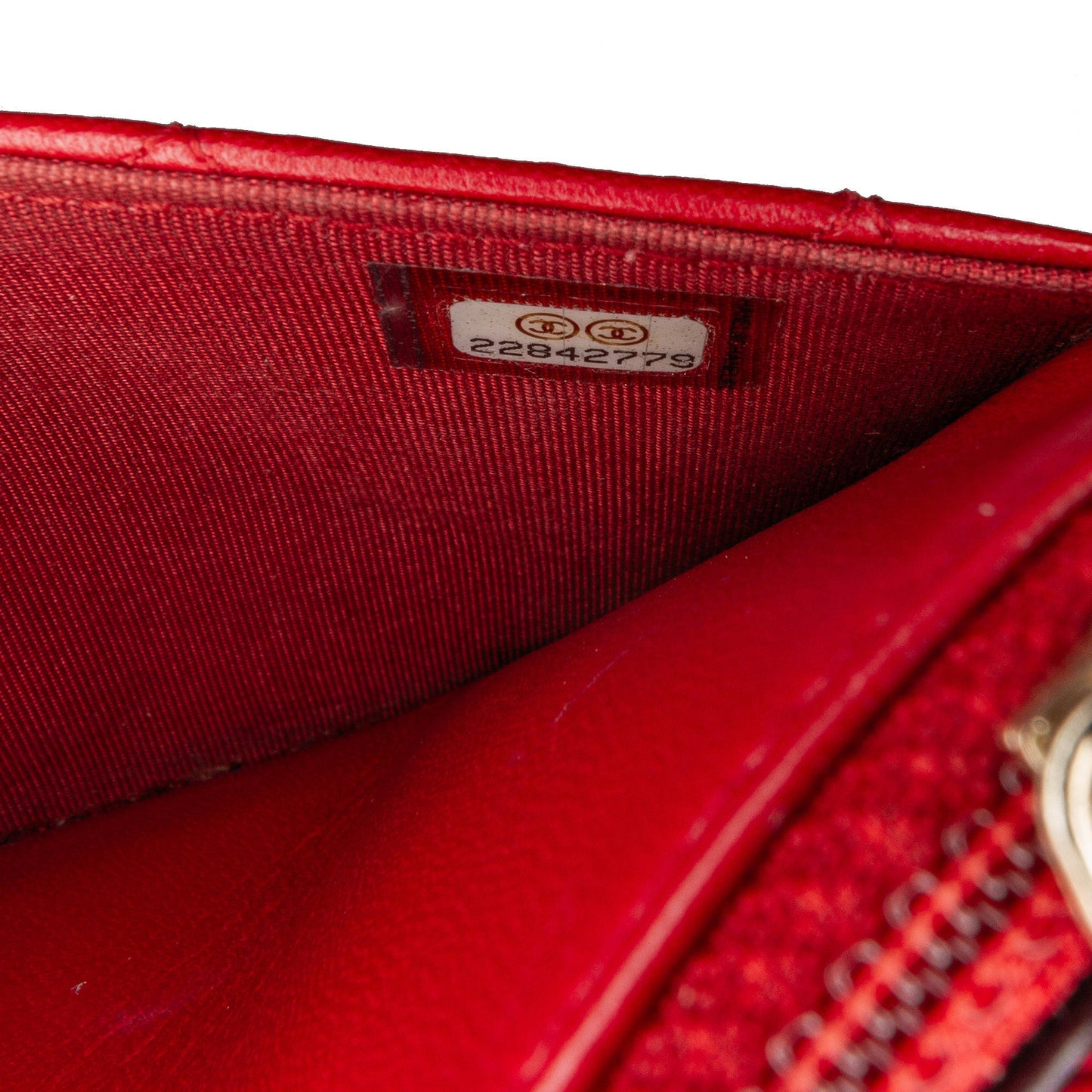 Red Chanel Lambskin Elegant CC Wallet On Chain Crossbody Bag