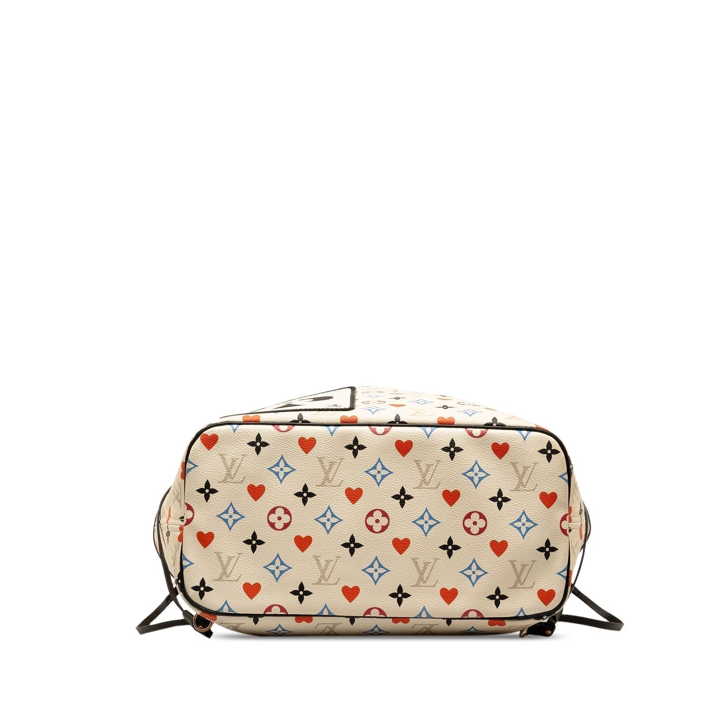 Beige Louis Vuitton Monogram Game On Neverfull MM Tote Bag