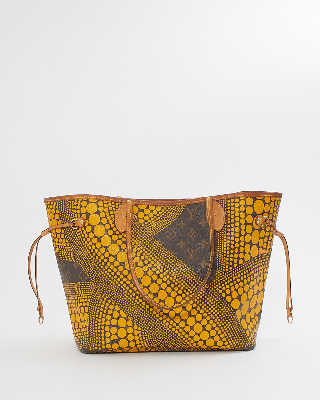 Louis Vuitton x Yayoi Kusama Yellow Monogram Waves Neverfull MM Tote